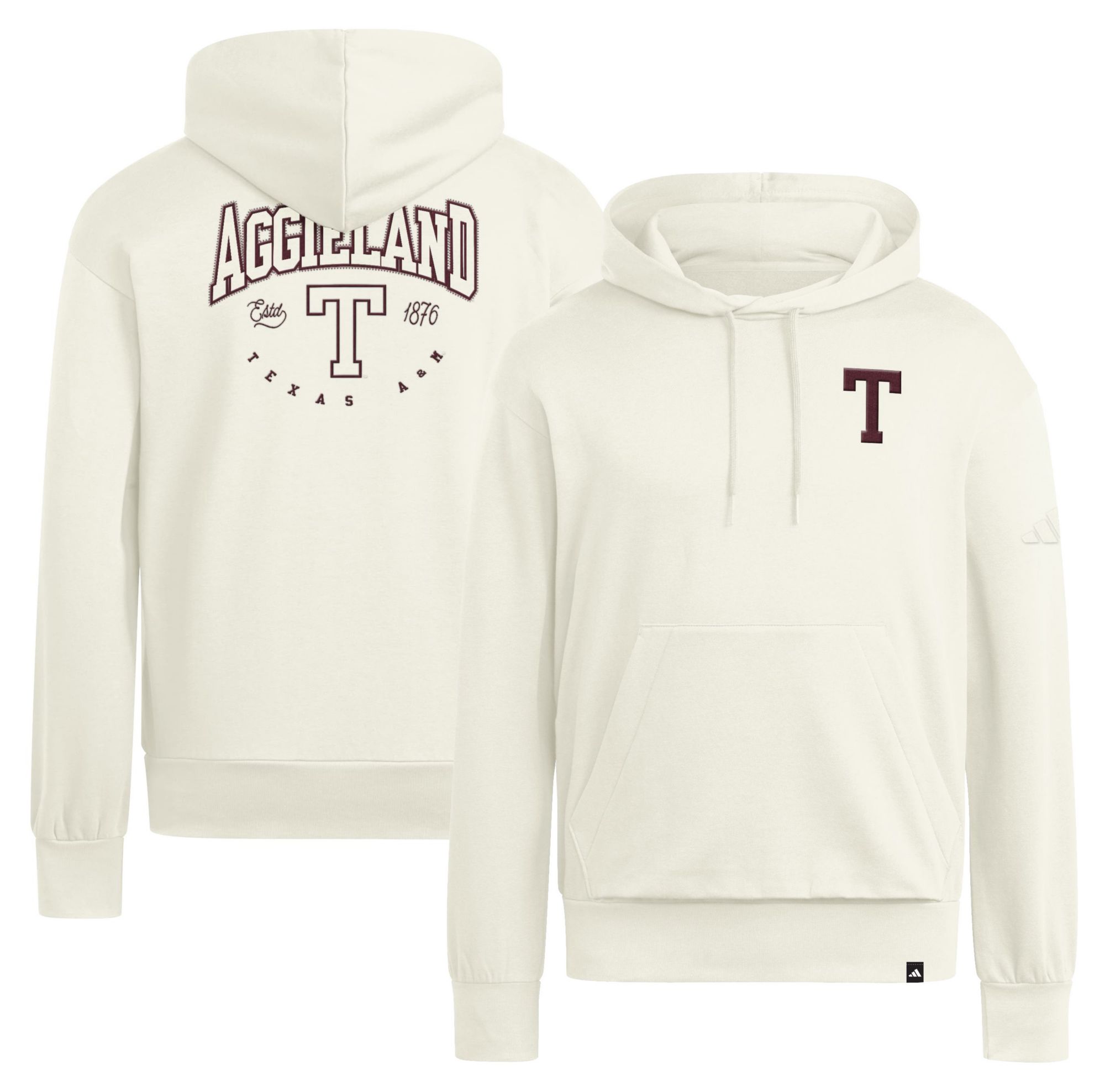 adidas Men's Texas A&amp;M Aggies Cream Vintage Vault Hoodie