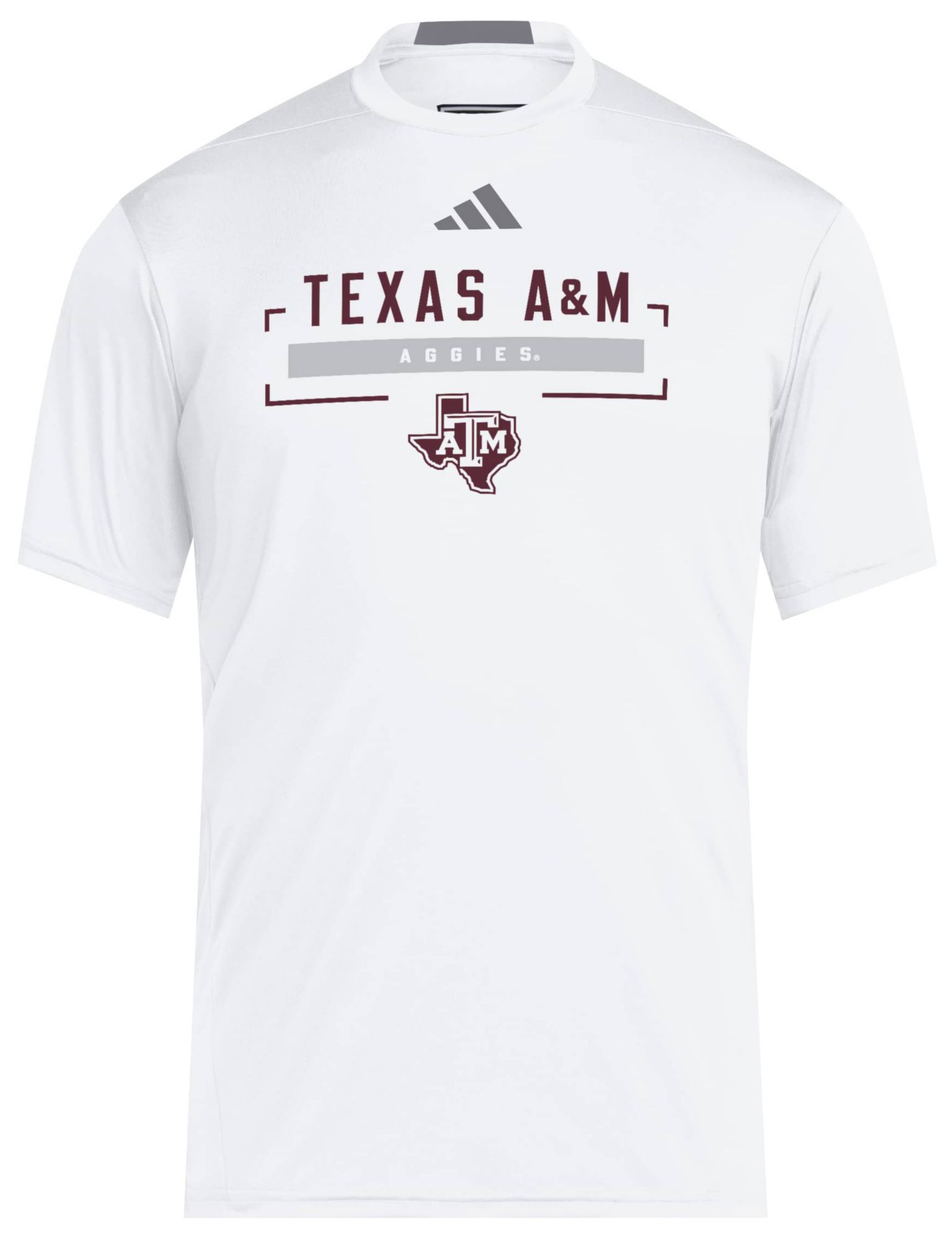 adidas Men's Texas A&amp;M Aggies White D4T Icon T-Shirt