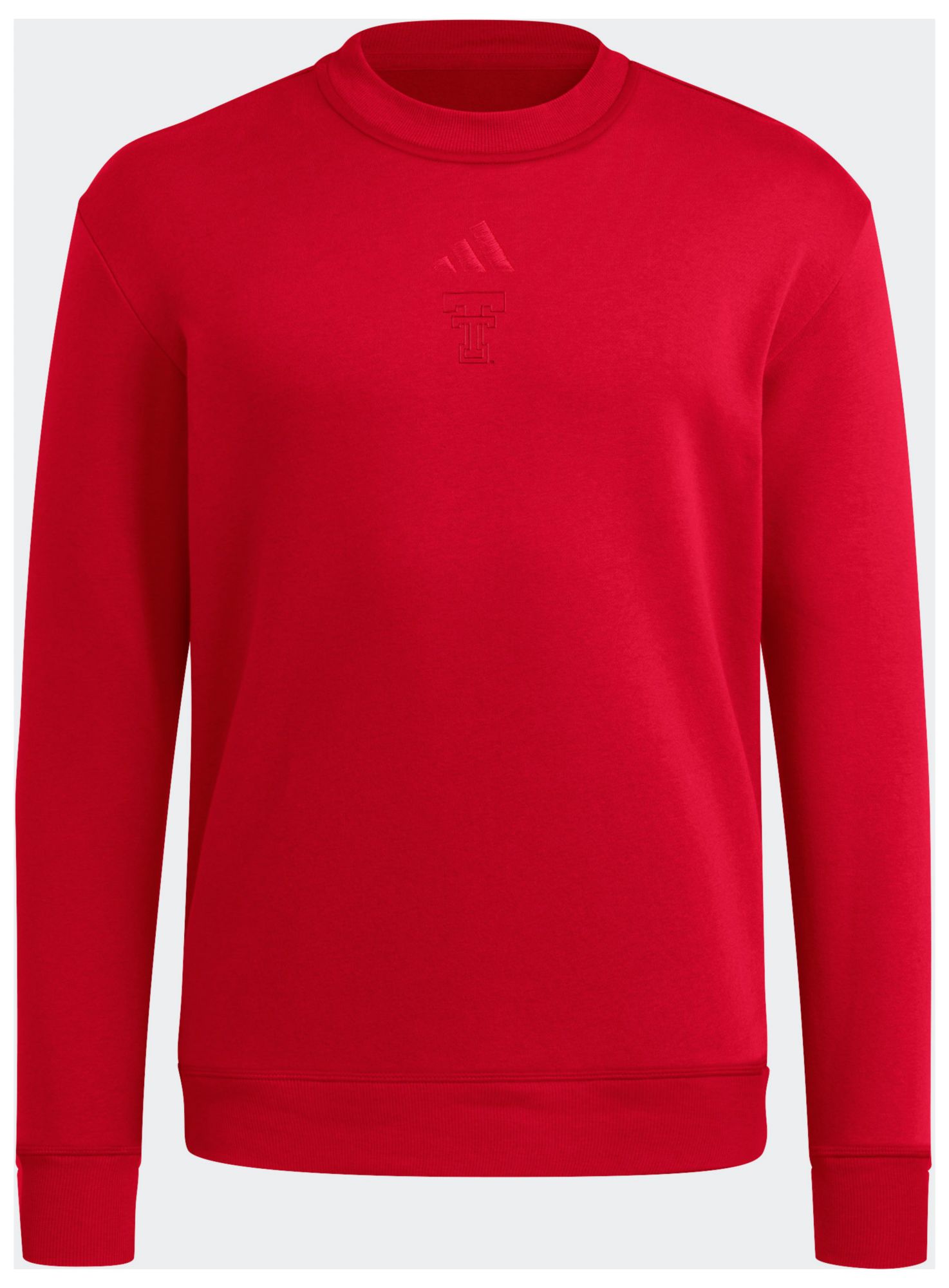 adidas Men's Texas Tech Red Raiders Red Coaches Cozy Crewneck Sweatshirt