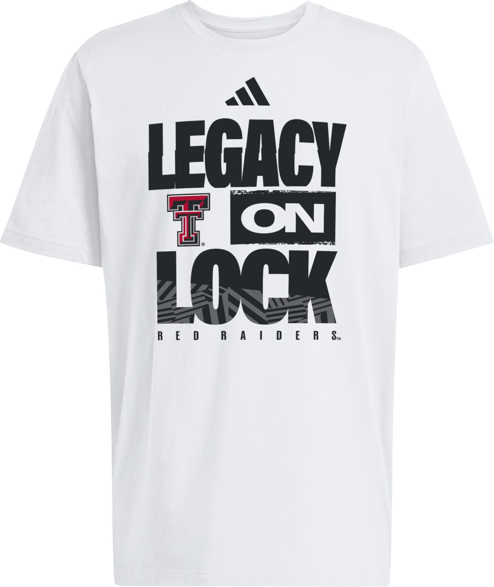 adidas Adult Texas Tech Red Raiders 'Legacy On Lock' White Bench T-Shirt