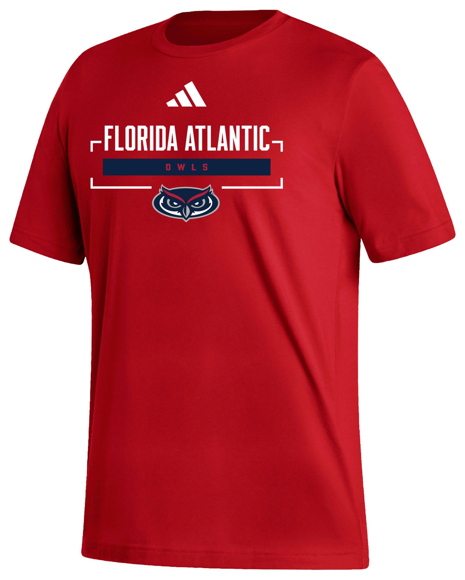adidas Men's Florida Atlantic Owls Red Fresh Icon T-Shirt