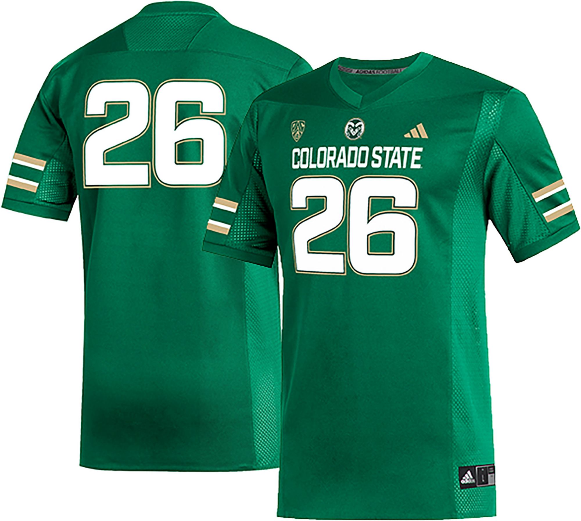 adidas Men's Colorado State Rams Green Blank Replica Football Jersey