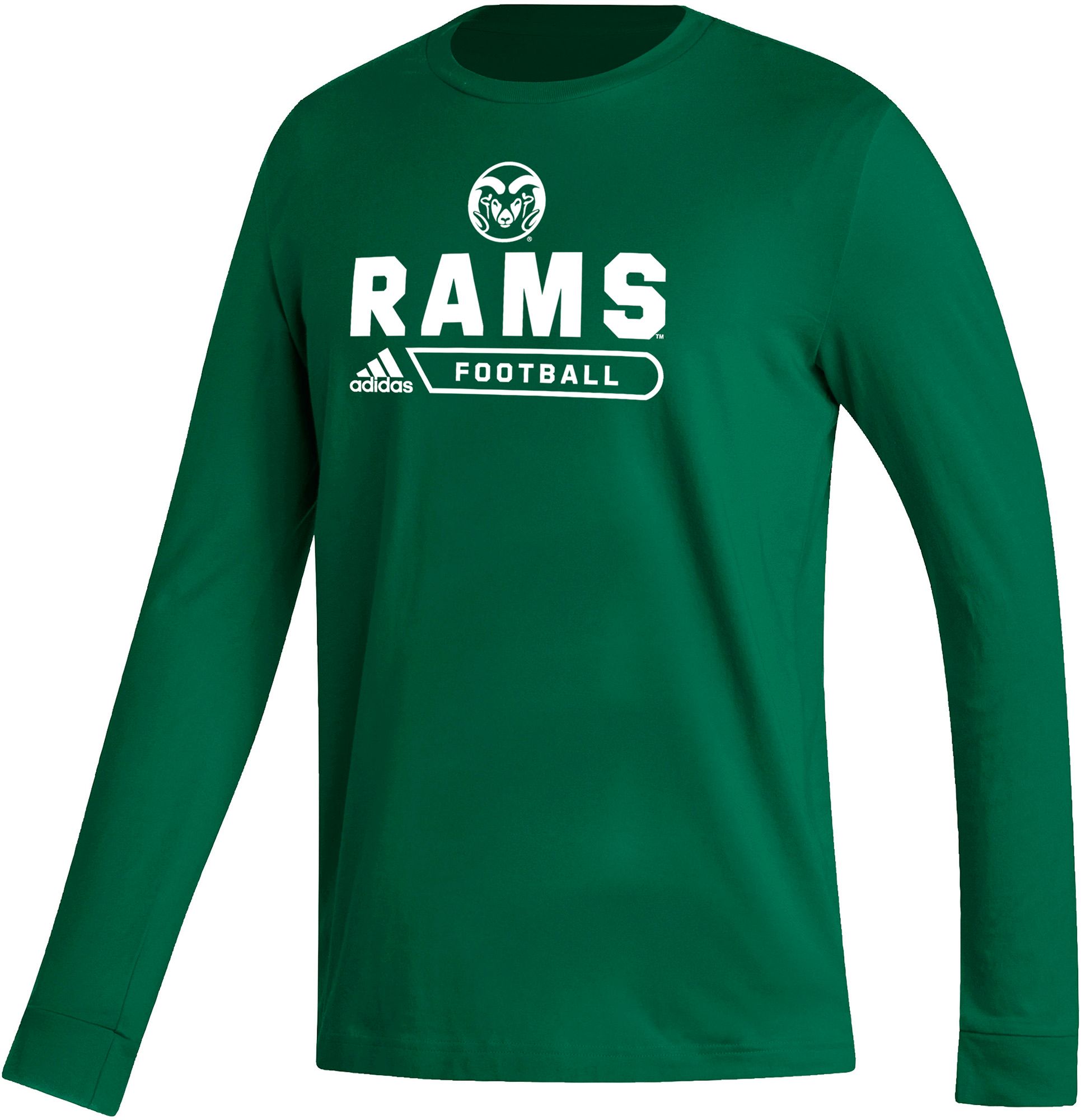 adidas Men's Texas Tech Red Raiders Green Fresh Long Sleeve Shirt, XXL