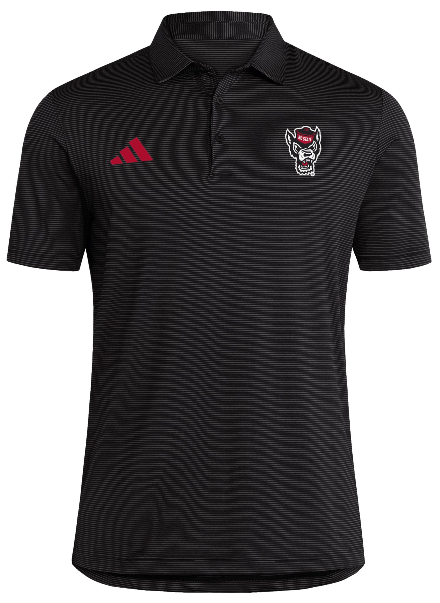 adidas Men's NC State Wolfpack Black Polo