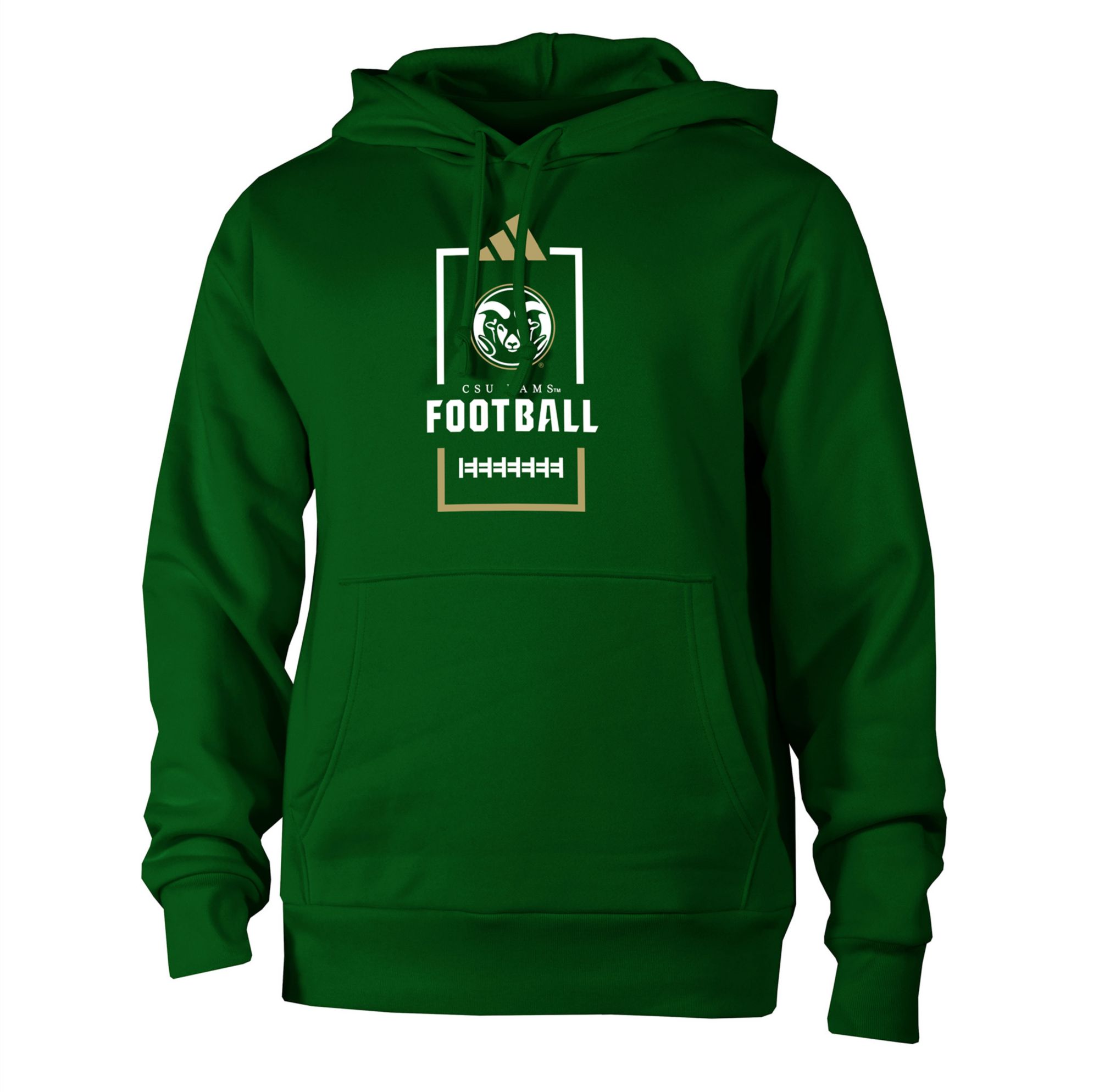 adidas Men's Colorado State Rams Green Hoodie