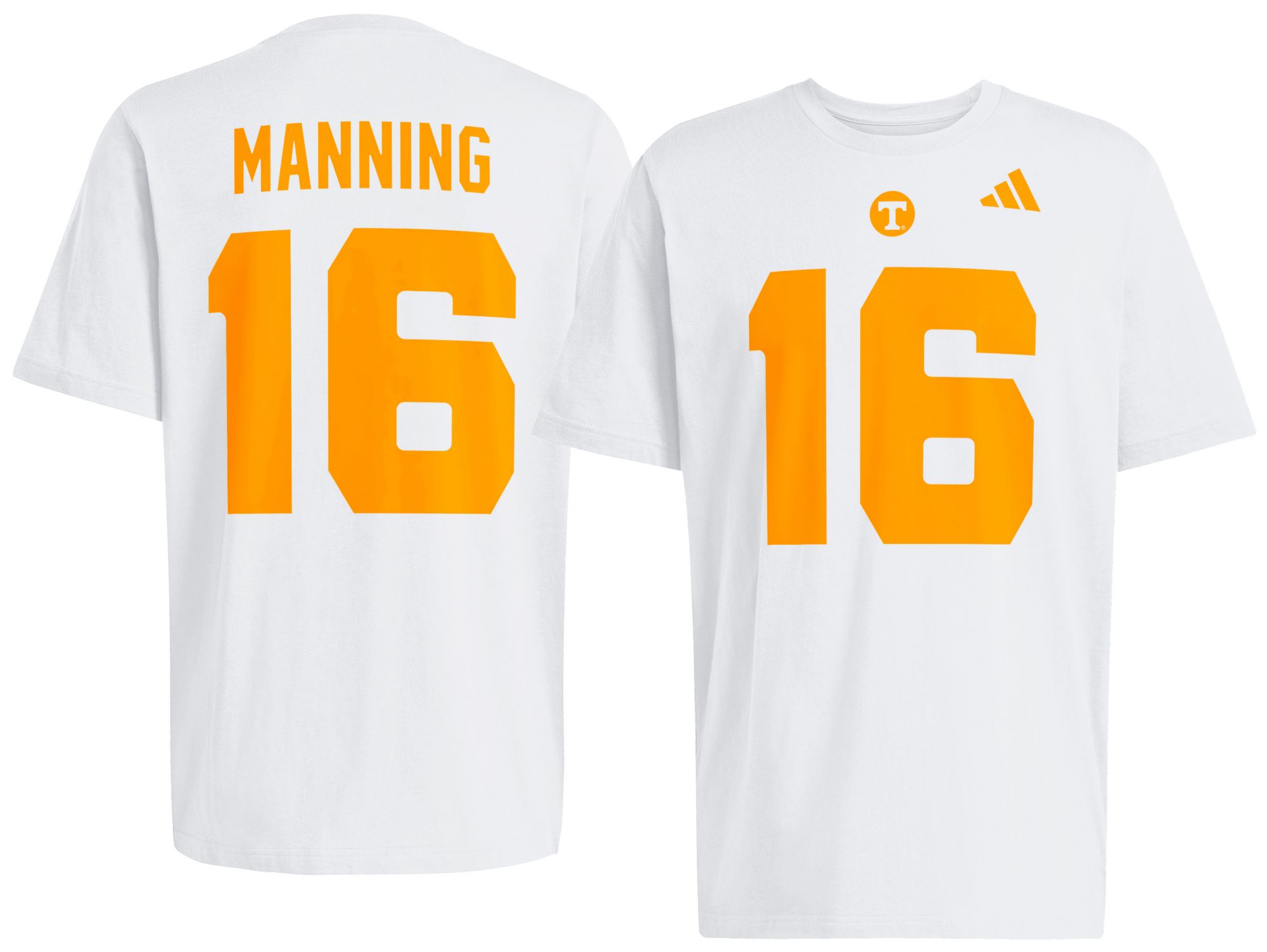 adidas Men's Tennessee Volunteers Peyton Manning White T-Shirt