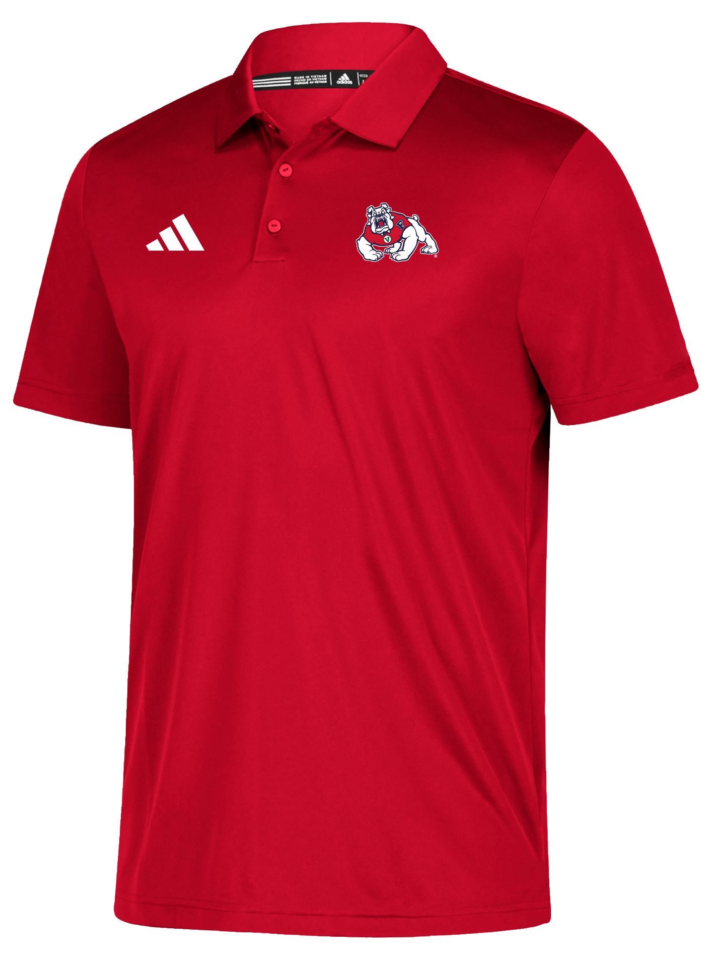 adidas Men's Fresno State Bulldogs Red Grind Sideline Polo
