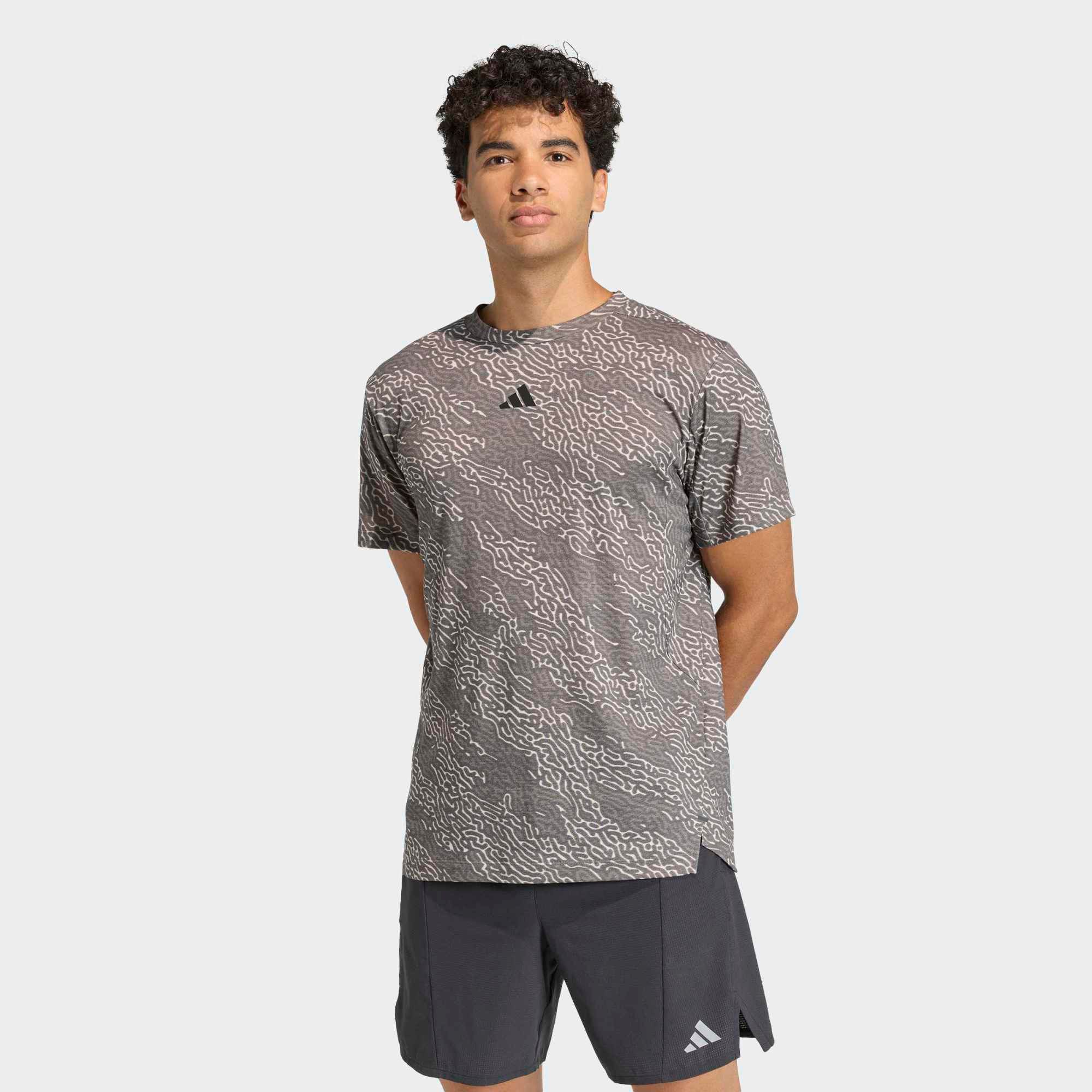 adidas Men's Designed for Training Power Allover Print T-Shirt