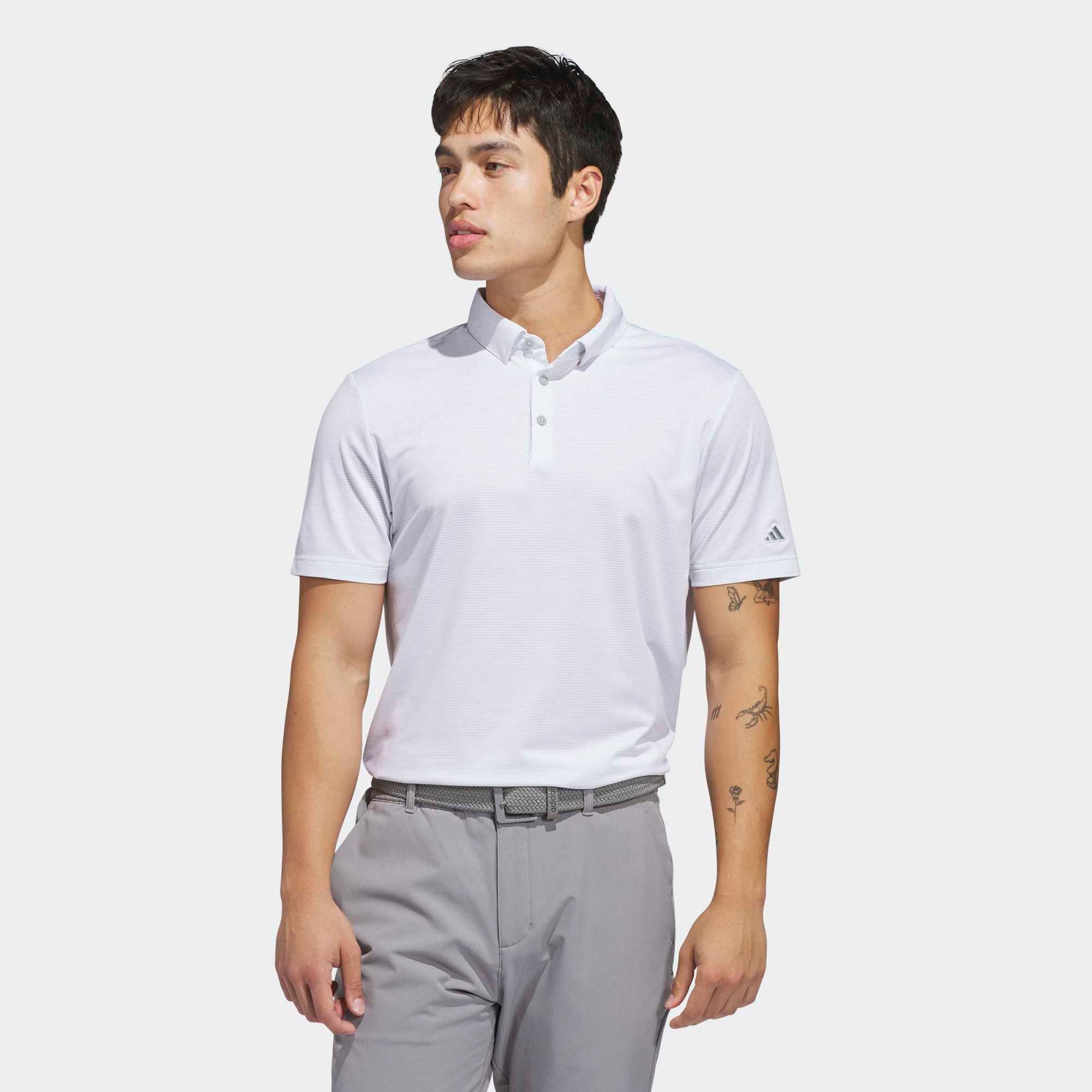adidas Men's Ultimate365+ Pencil Stripe Climacool Golf Polo