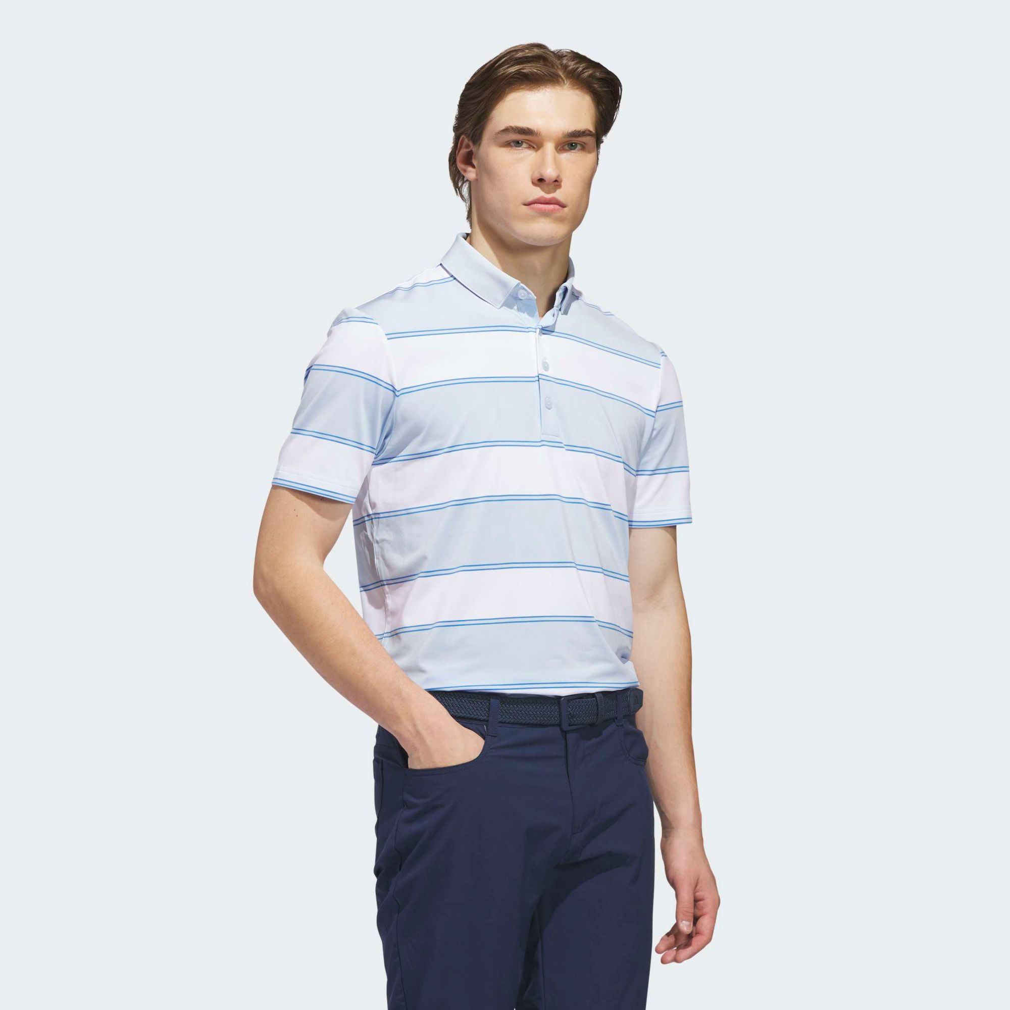 adidas Men's Ultimate365+ Jumbo Stripe Climacool Golf Polo