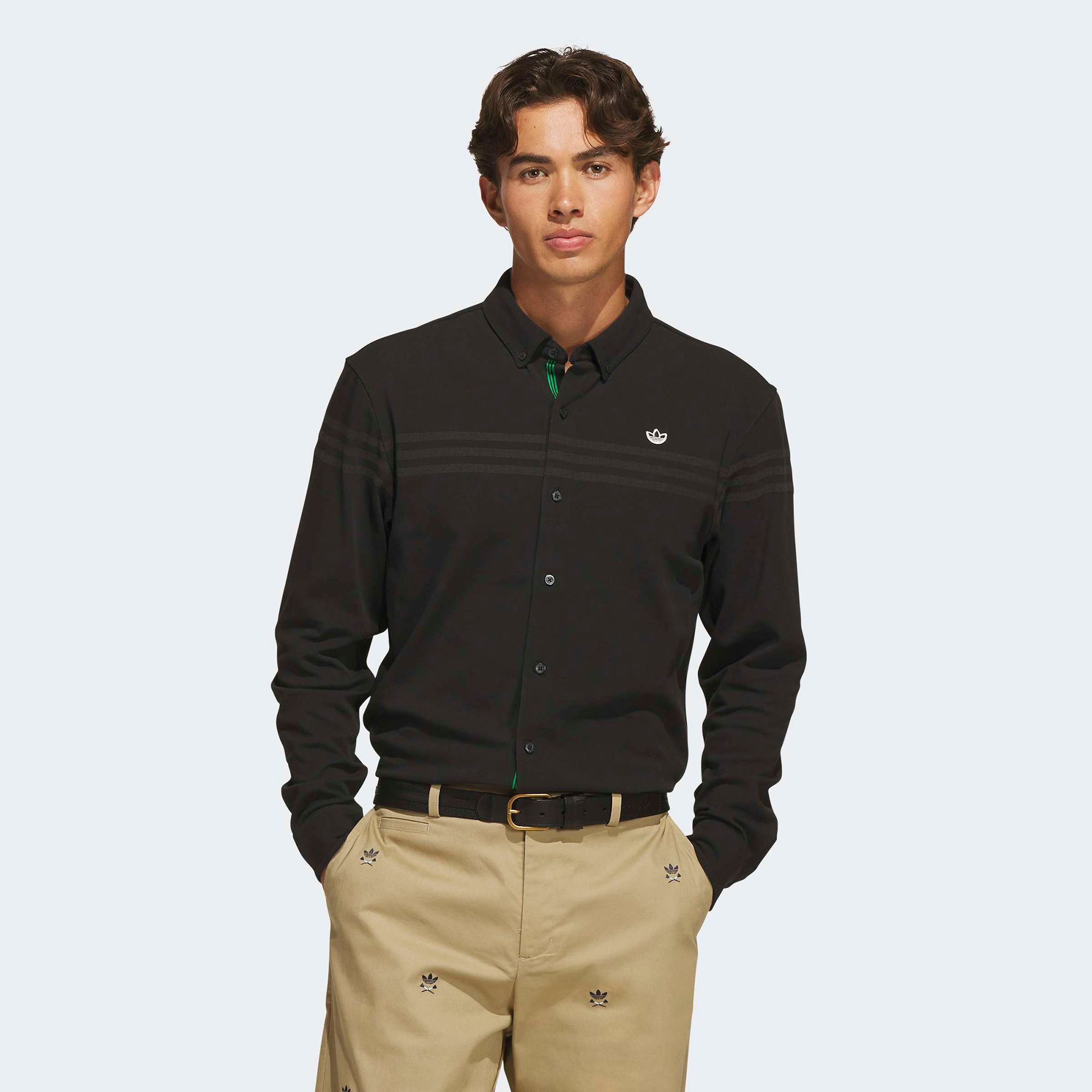 adidas Originals Men's Twisknit Button-Up Golf Polo