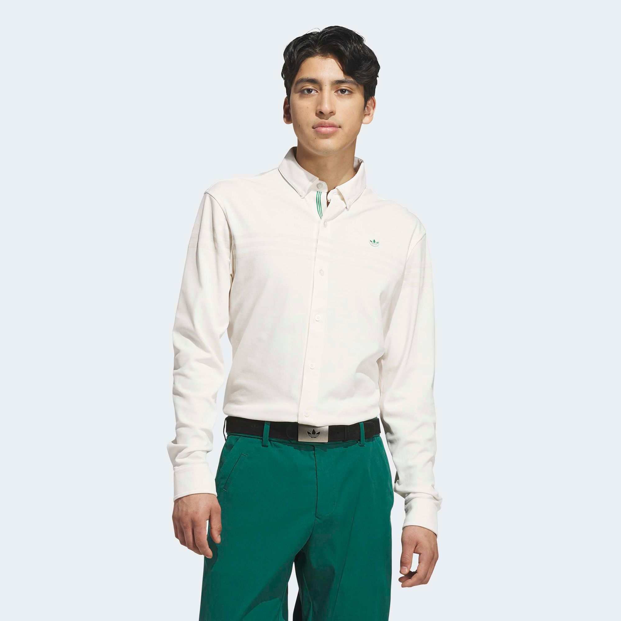 adidas Originals Men's Twisknit Button-Up Golf Polo