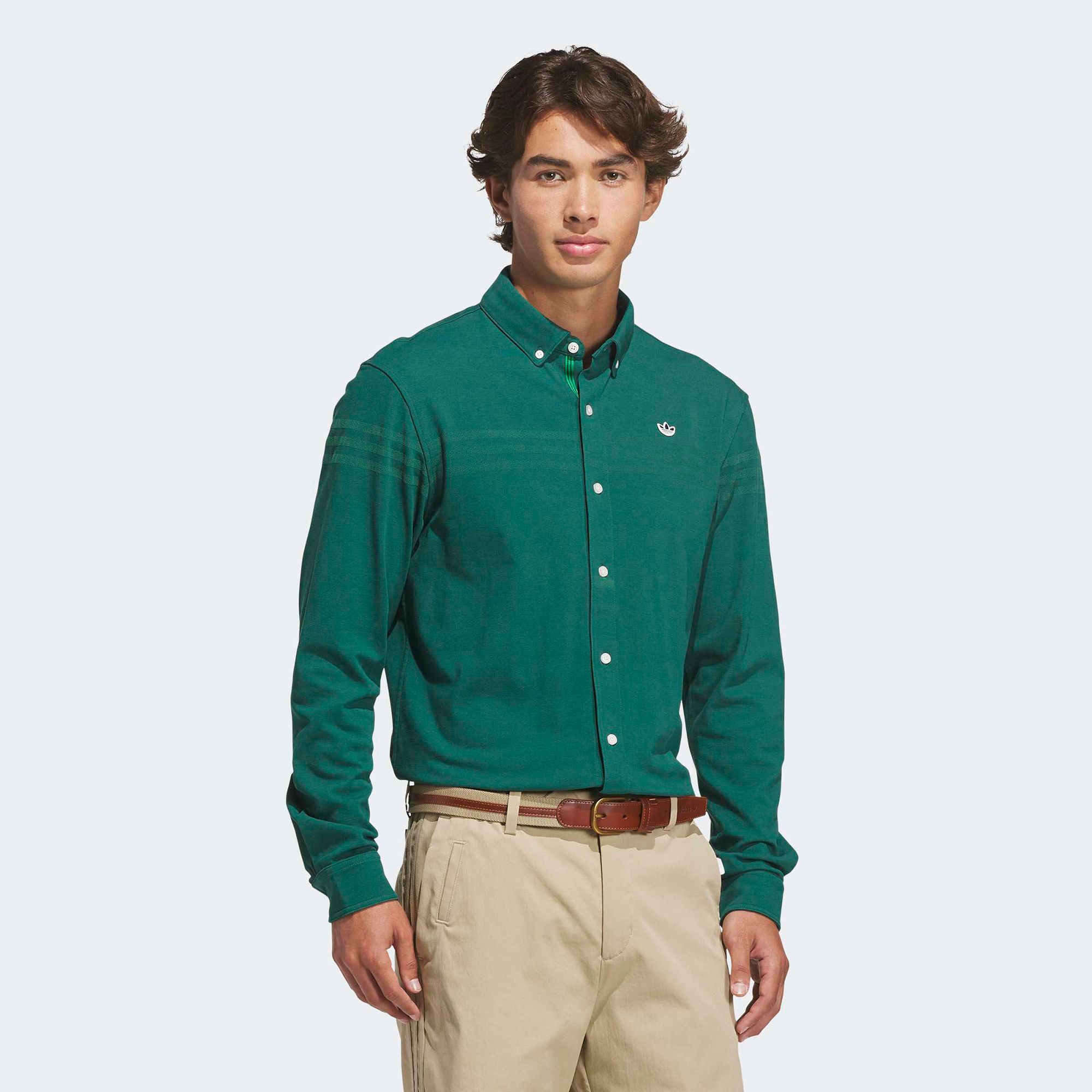 adidas Originals Men's Twisknit Button-Up Golf Polo
