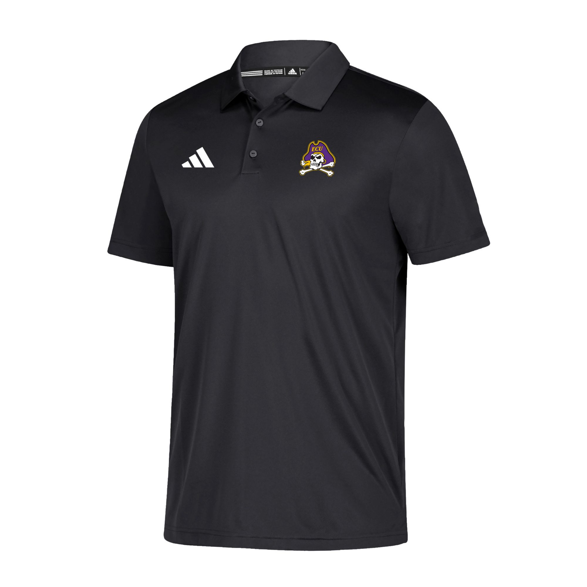 adidas Men's East Carolina Pirates Black Grind Polo