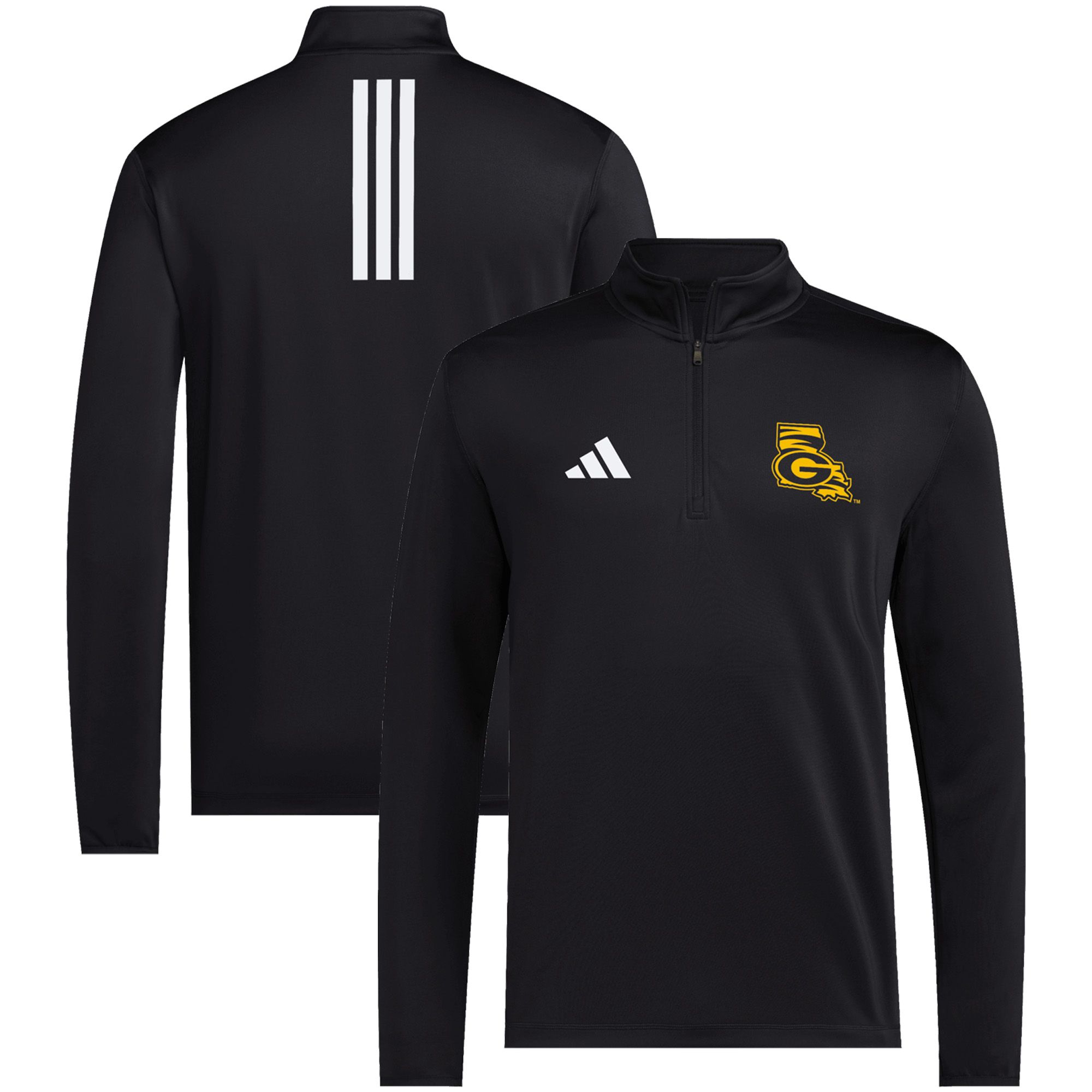 adidas Adult Grambing State Tigers Kings of the Bayou 1/4 Zip Jacket