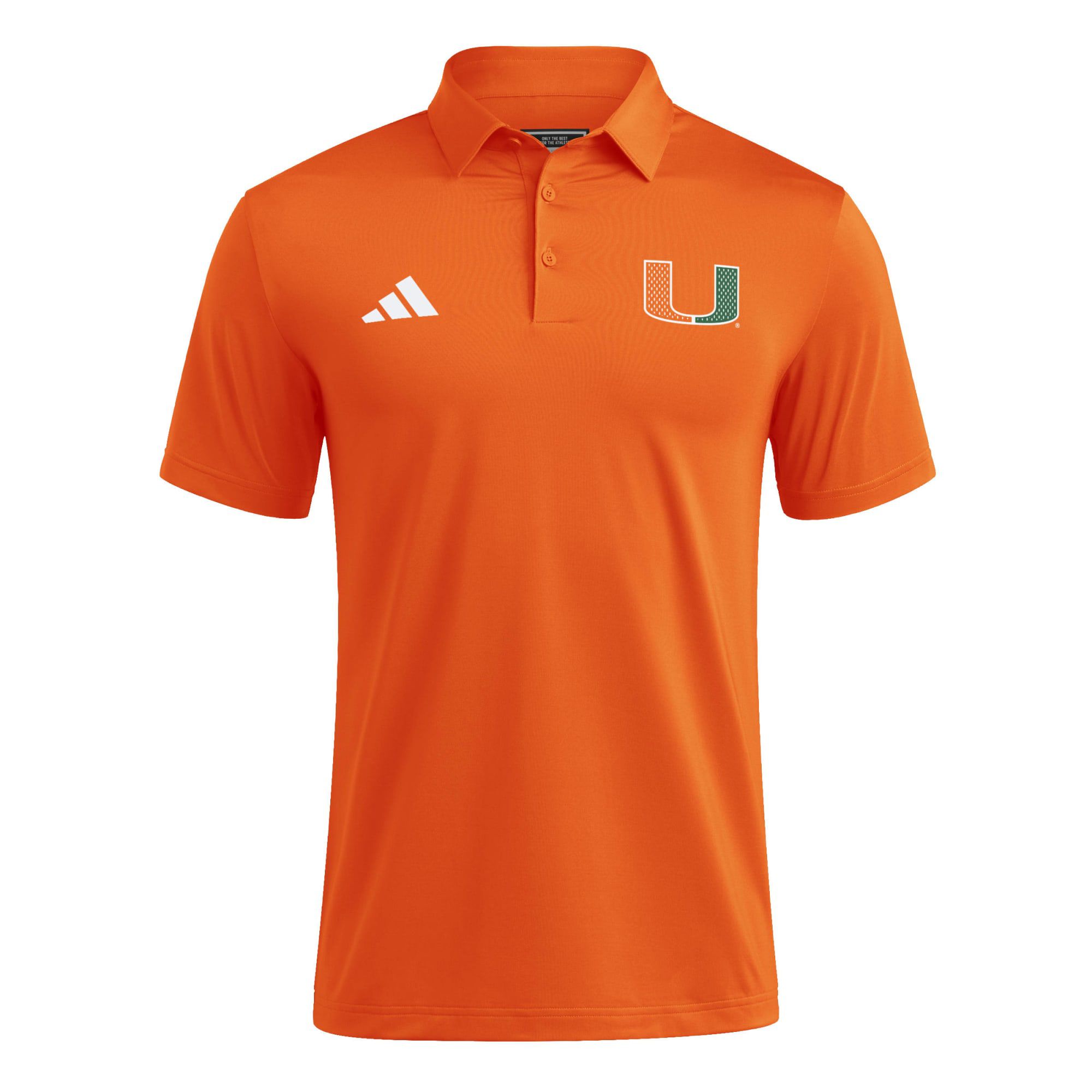 adidas Adult Miami Hurricanes 2001 Football National Champions Orange Polo