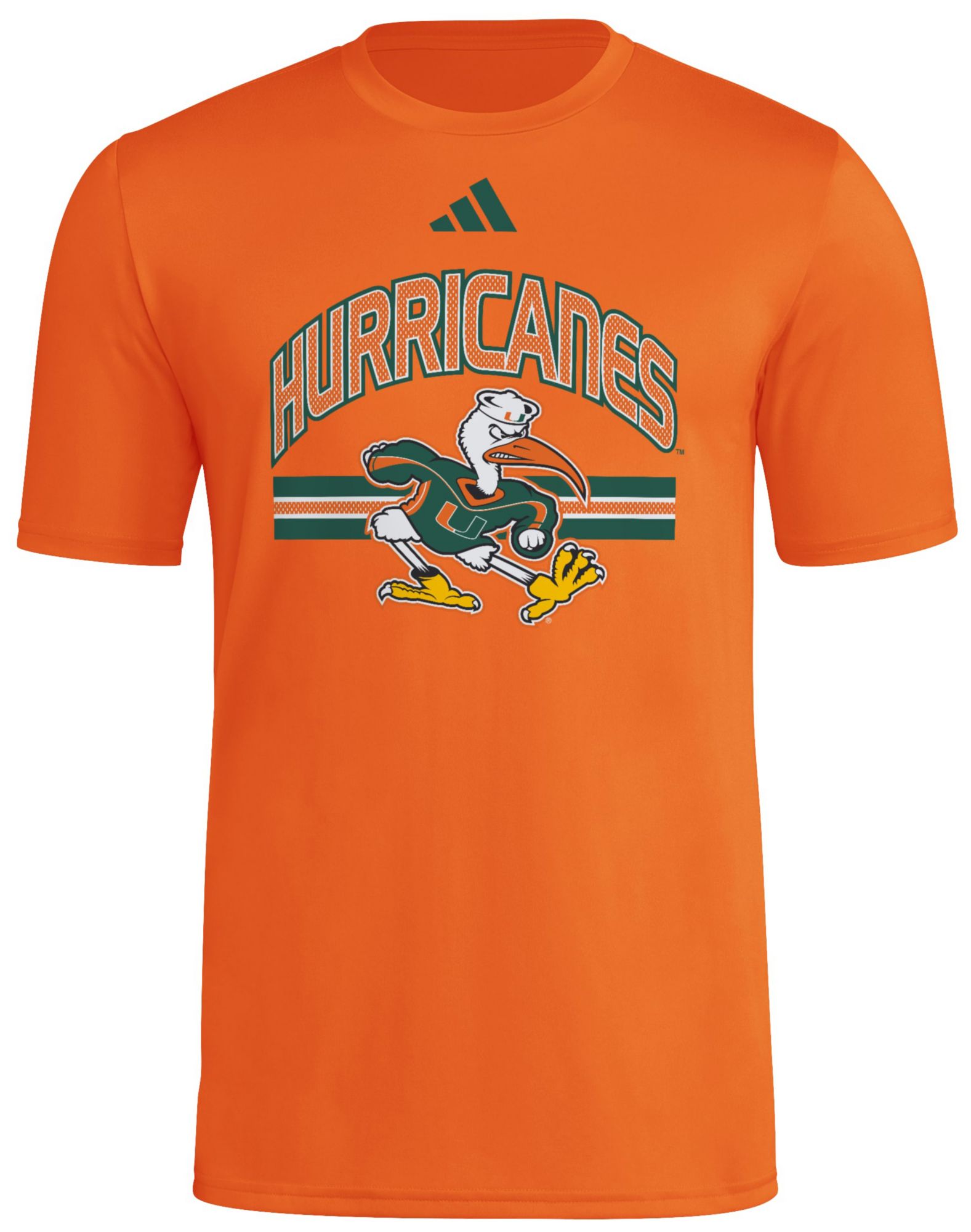 adidas Adult Miami Hurricanes 2001 Football National Champions Orange T-Shirt