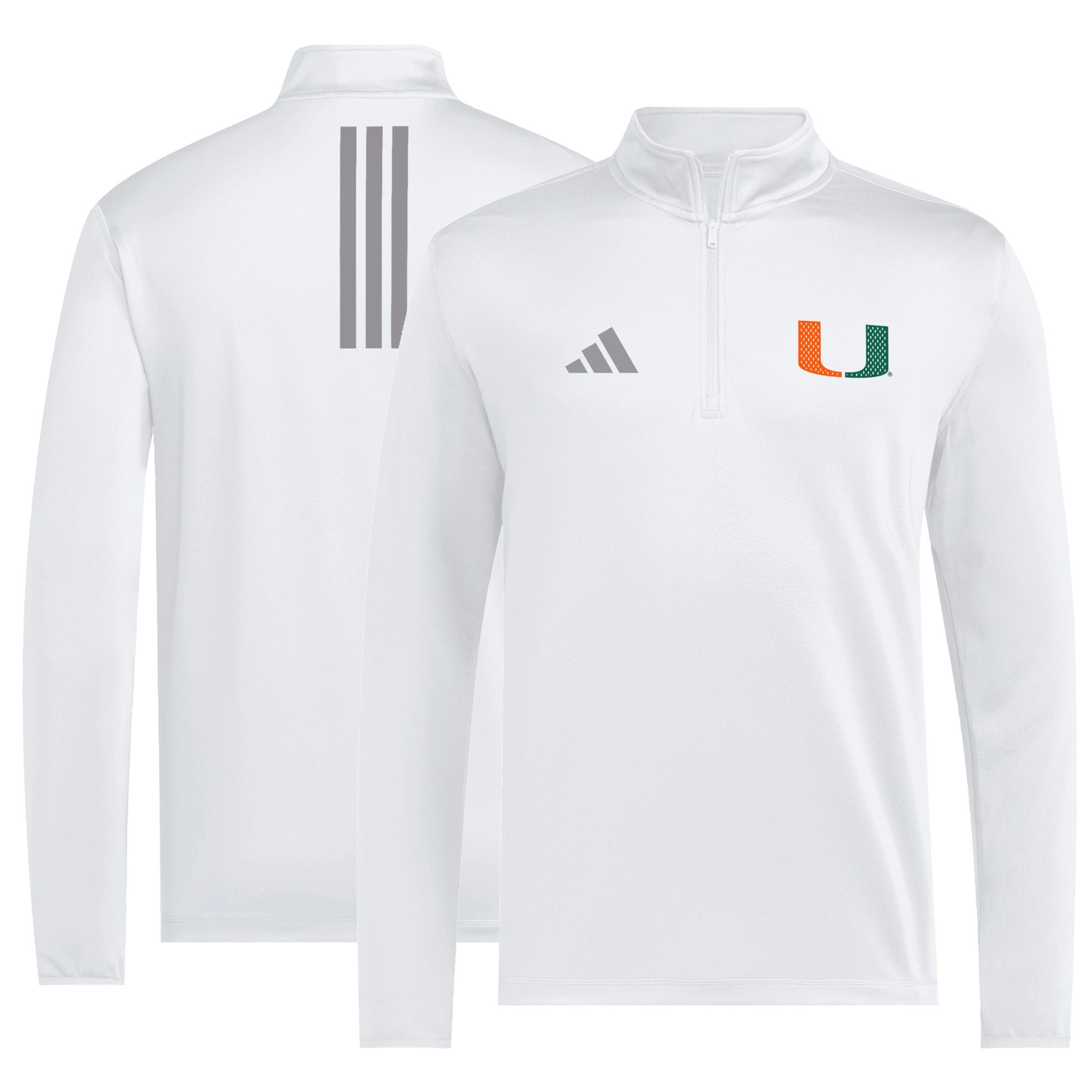 adidas Men's Miami Hurricanes 1/4 Zip Pullover
