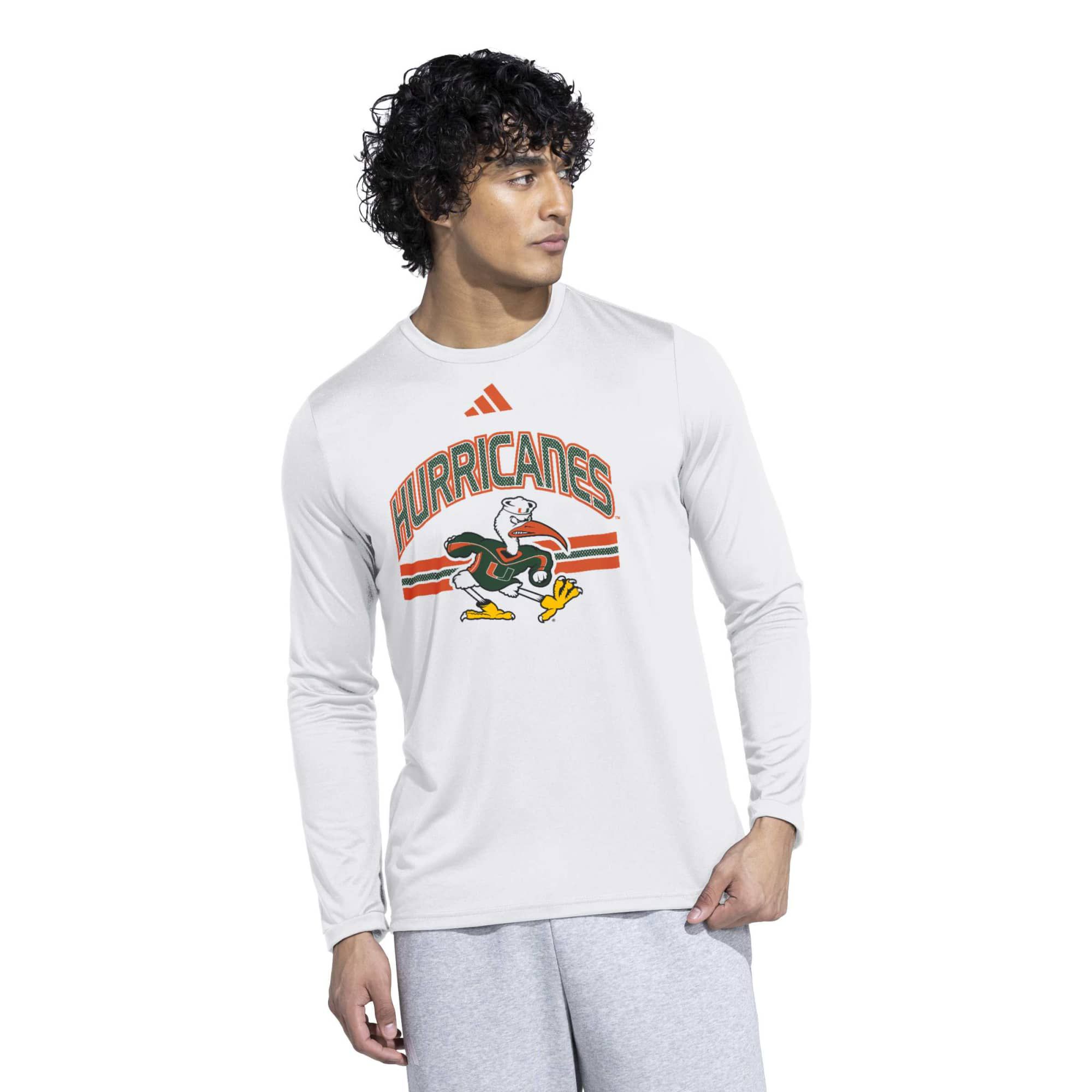 adidas Adult Miami Hurricanes 2001 Football National Champions Long Sleeve Shirt