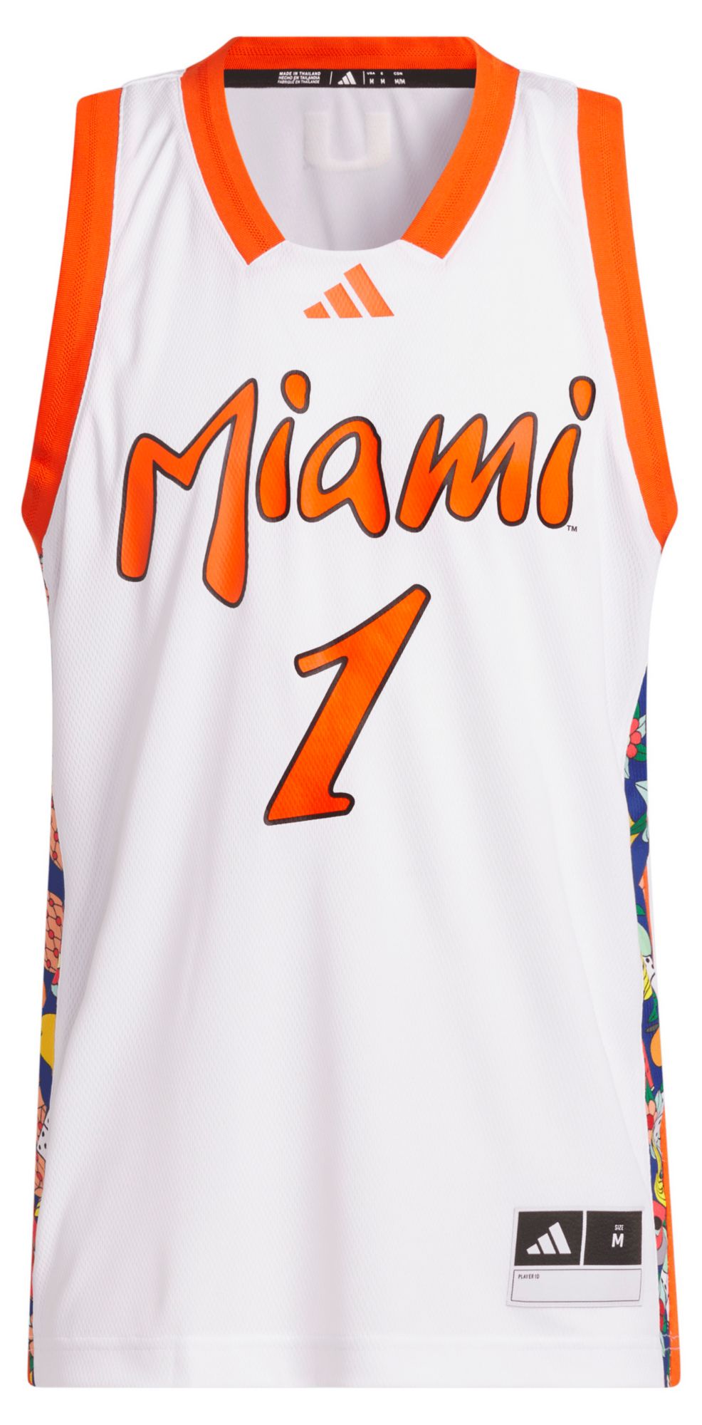 adidas Adult Miami Hurricanes Home Replica Basketball Jersey