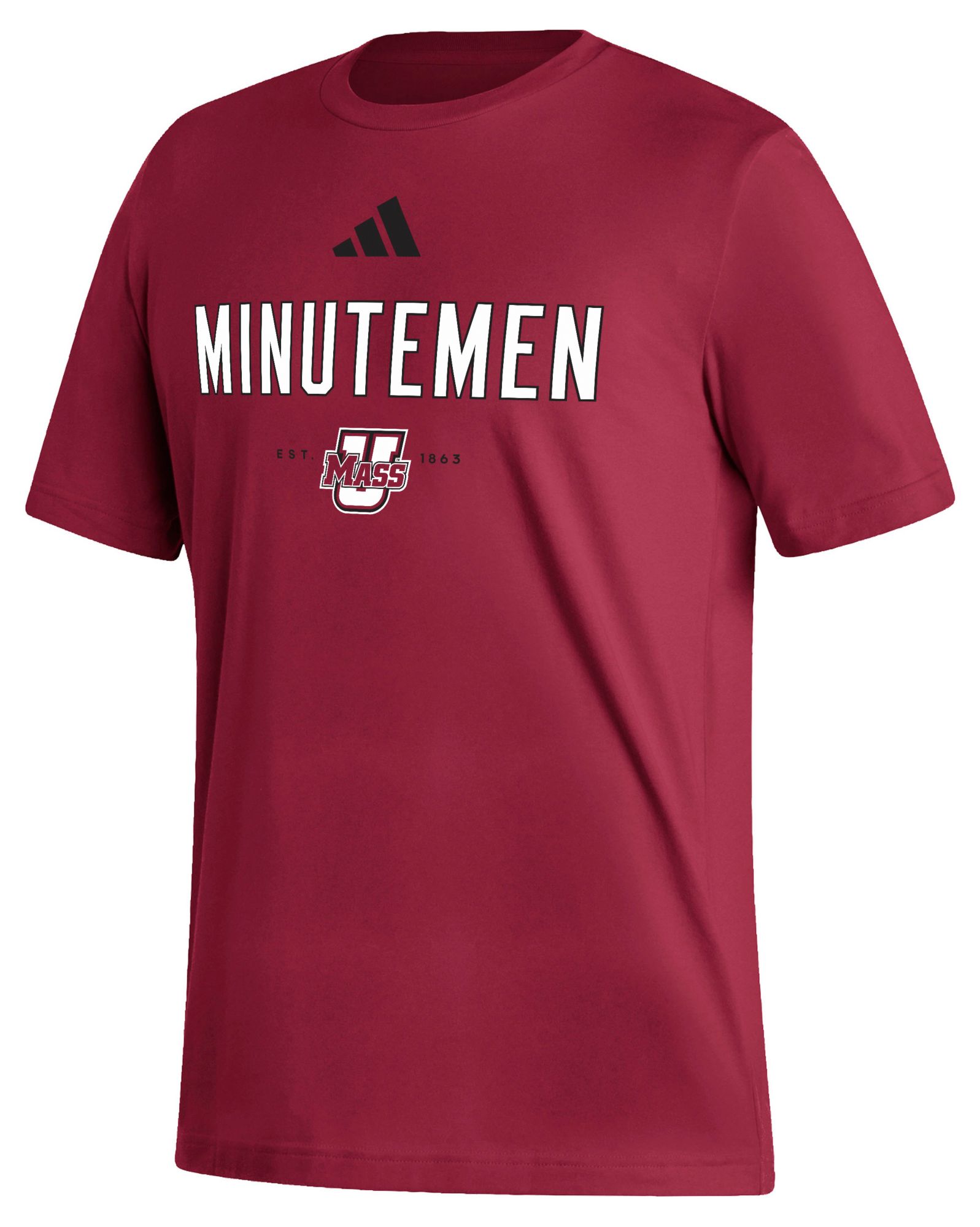 adidas Men's UMass Minutemen Crimson Fresh T-Shirt