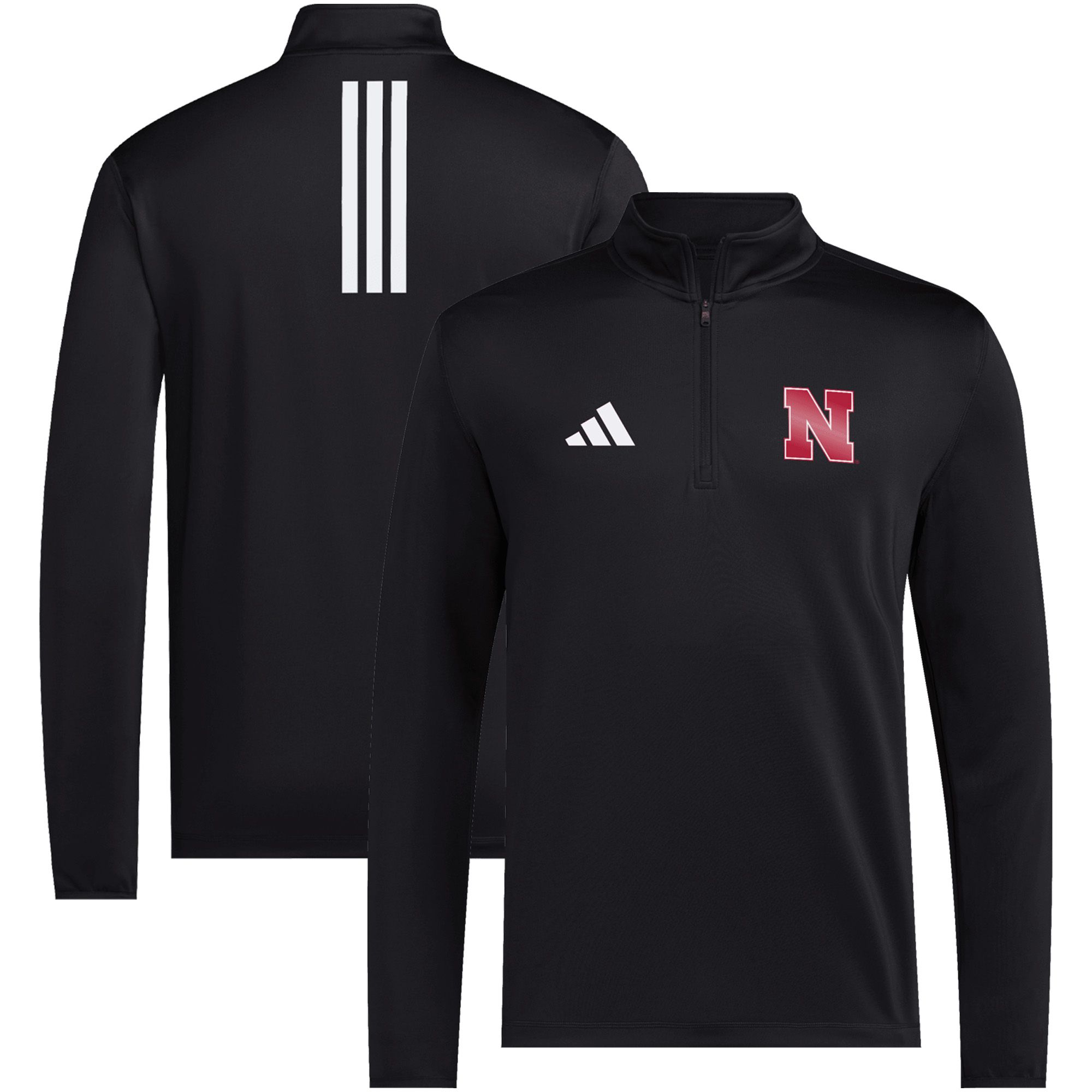 adidas Adult Nebraska Cornhuskers Our Red Burns Brighter 1/4 Zip Jacket
