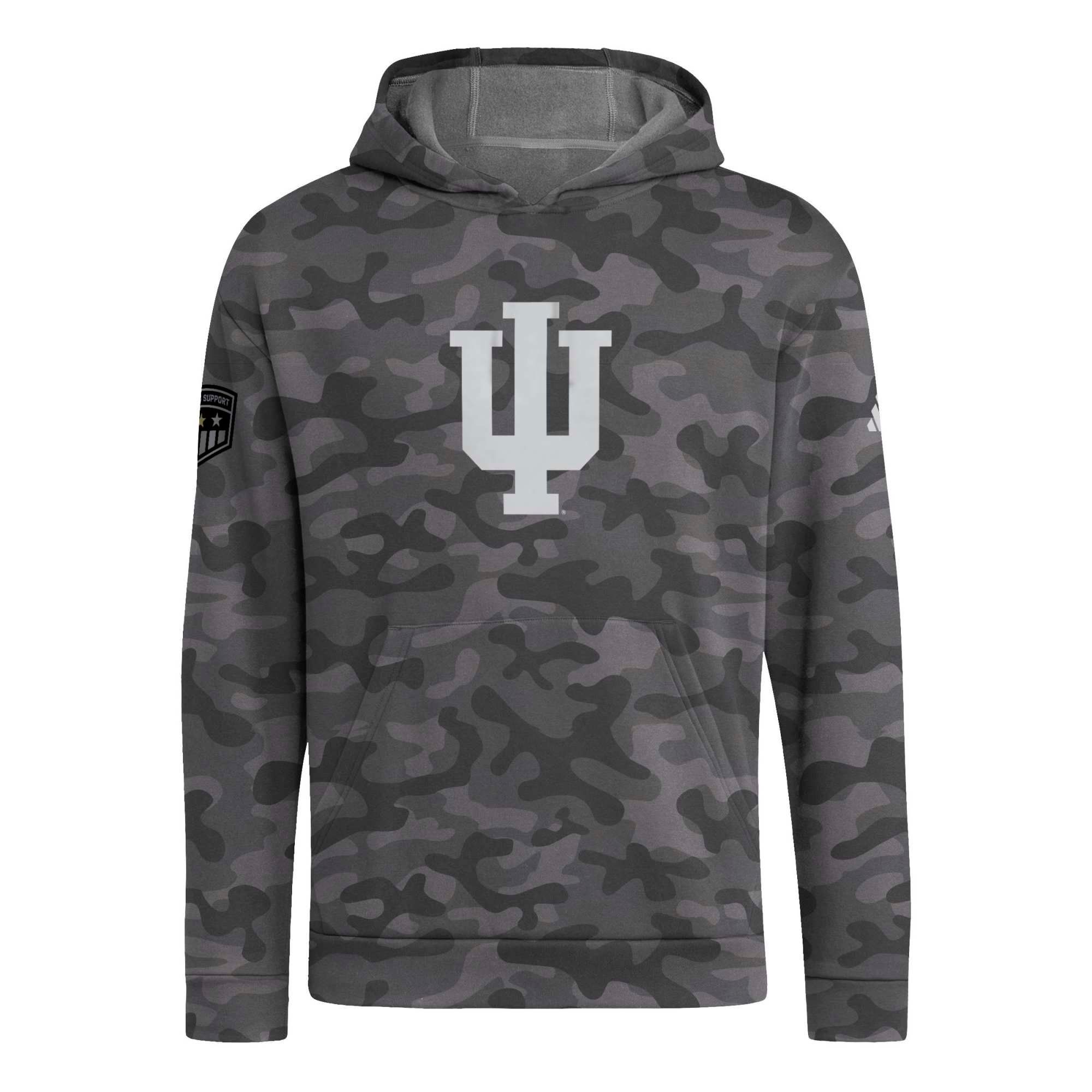 adidas Adult Indiana Hoosiers 2026 Honor and Support Hoodie, Men's, XL, Gray