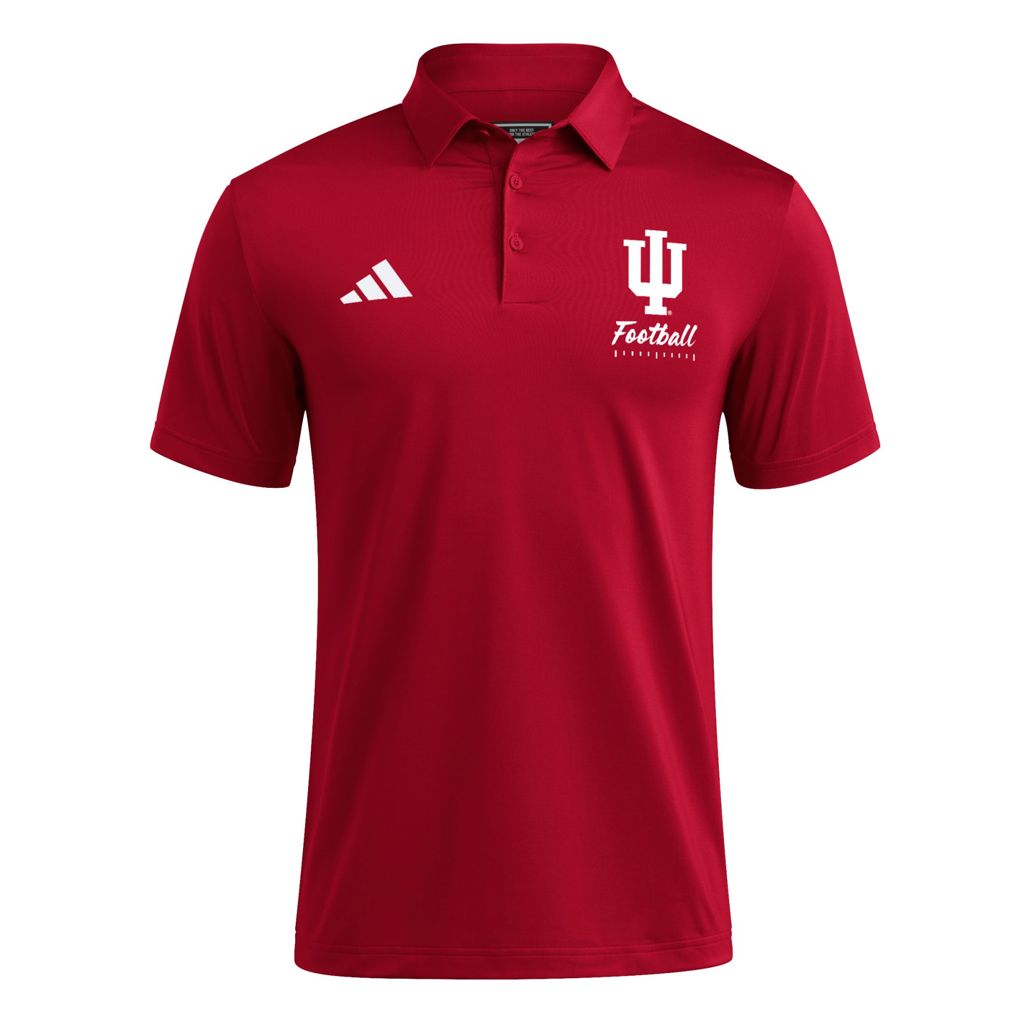 adidas Men's Indiana Hoosiers Team Victory Red Ultimate 365 Polo