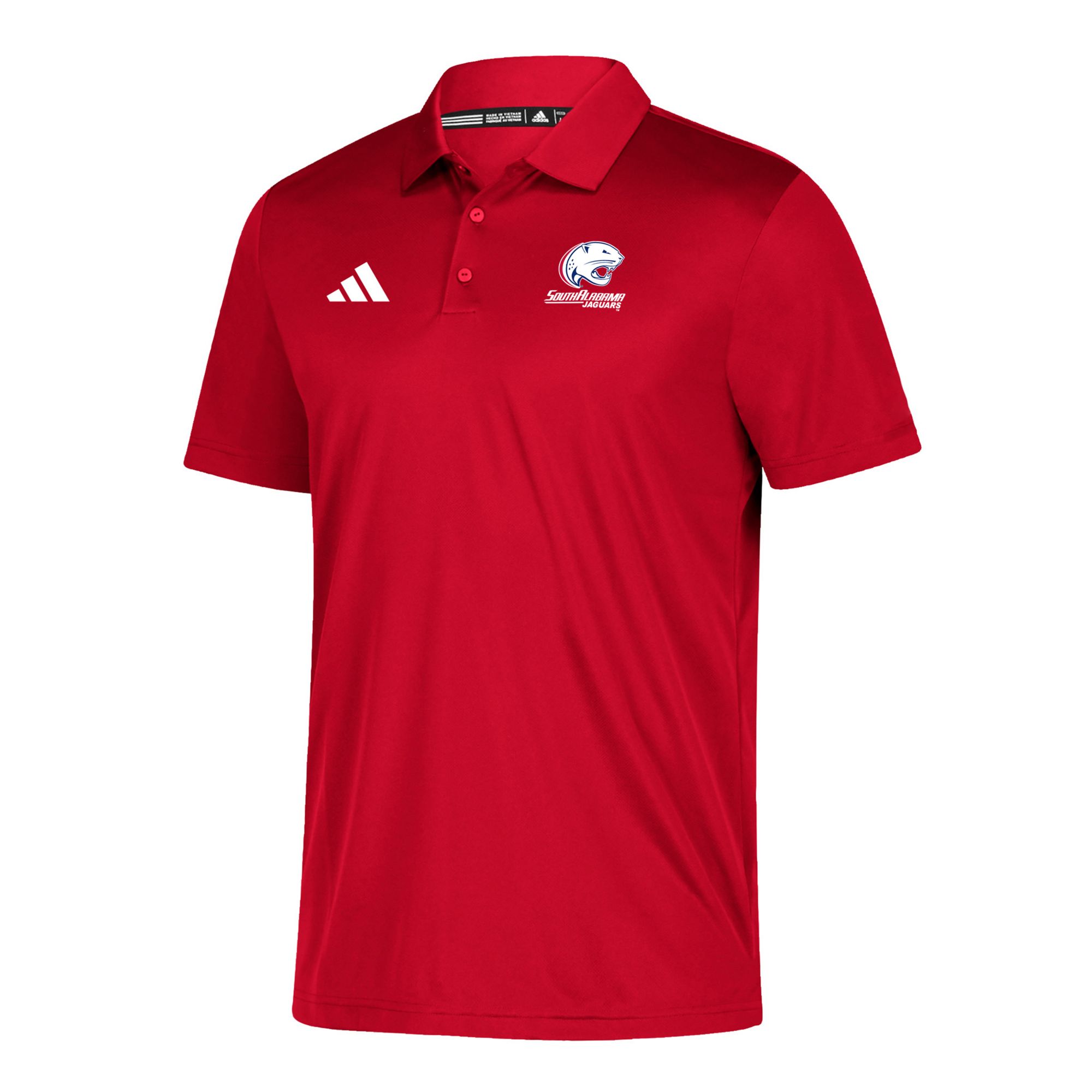 adidas Men's South Alabama Jaguars Red Grind Polo