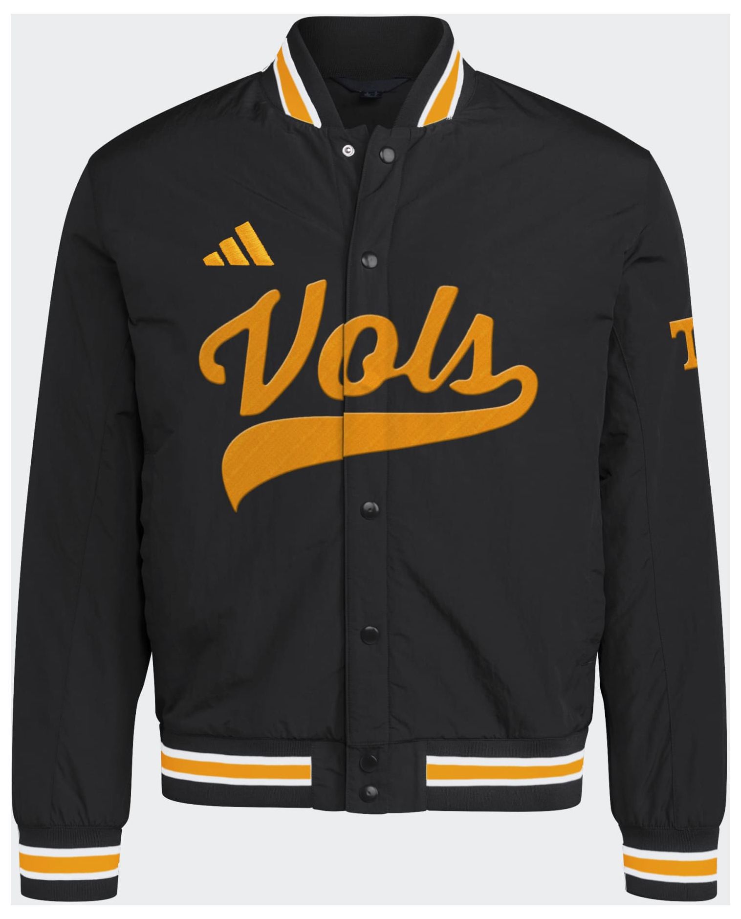 adidas Adult Tennessee Volunteers Black Satin Jacket, Men's