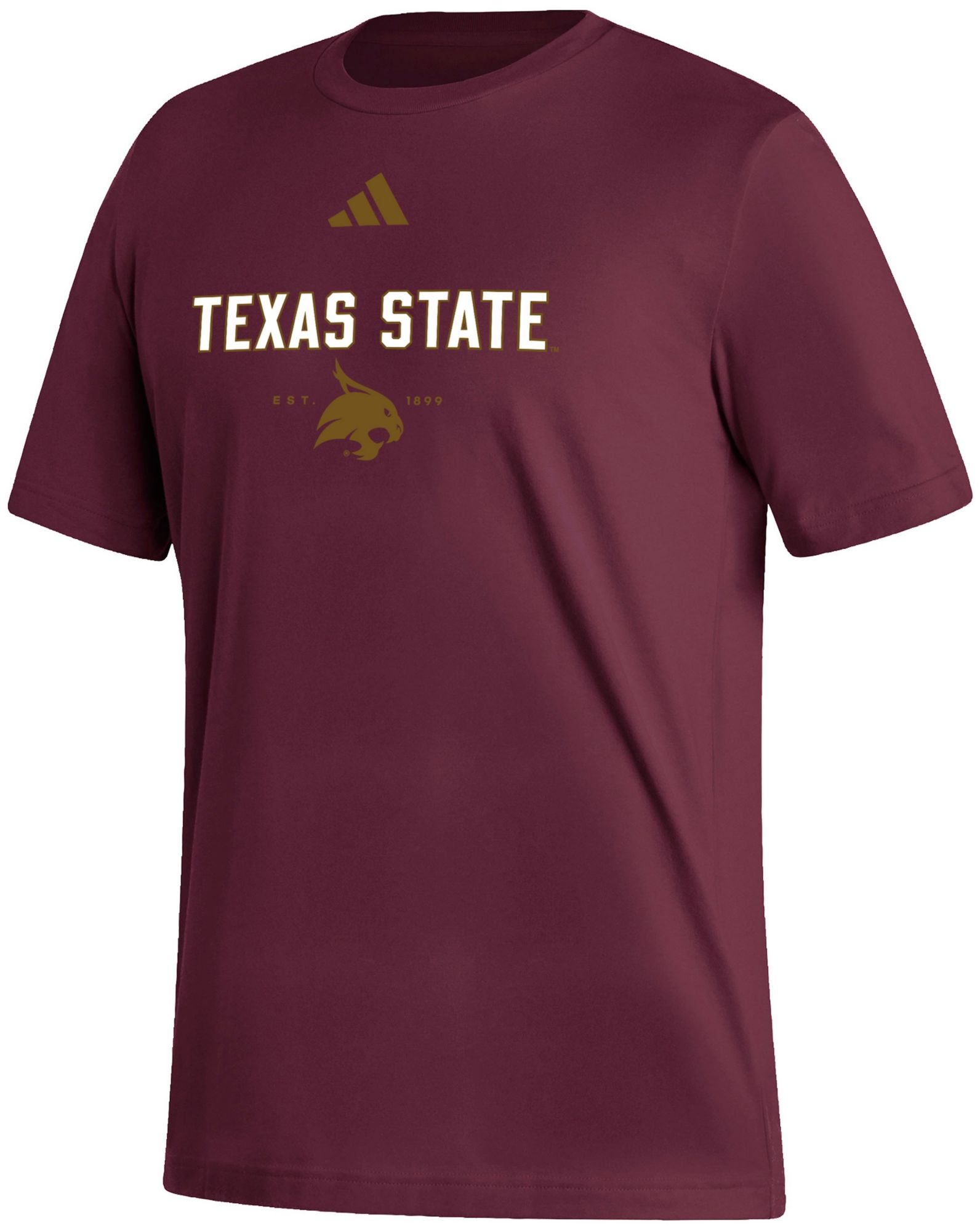 adidas Men's Texas State Bobcats Maroon Fresh T-Shirt