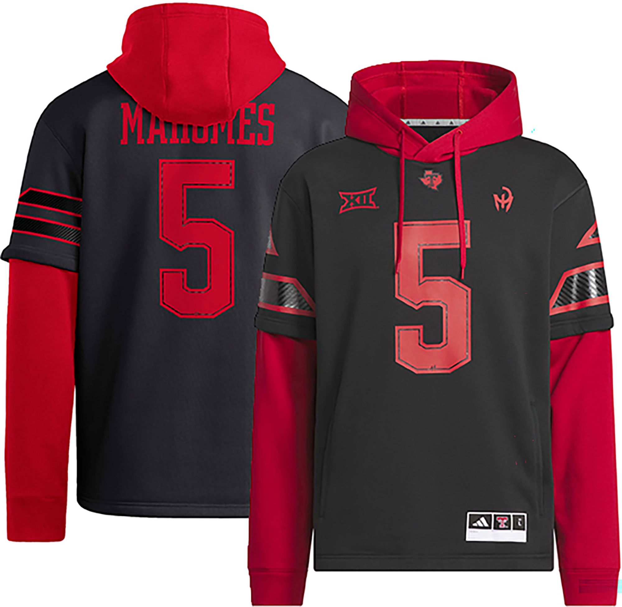 adidas Adult Texas Tech Red Raiders "Let's Ride" Hoodie Football Jersey