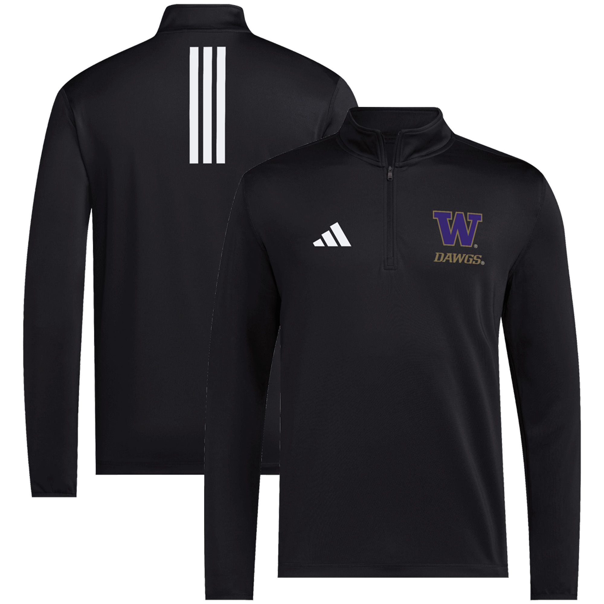adidas Adult Washington Huskies Unleash the Dawgs 1/4 Zip Jacket