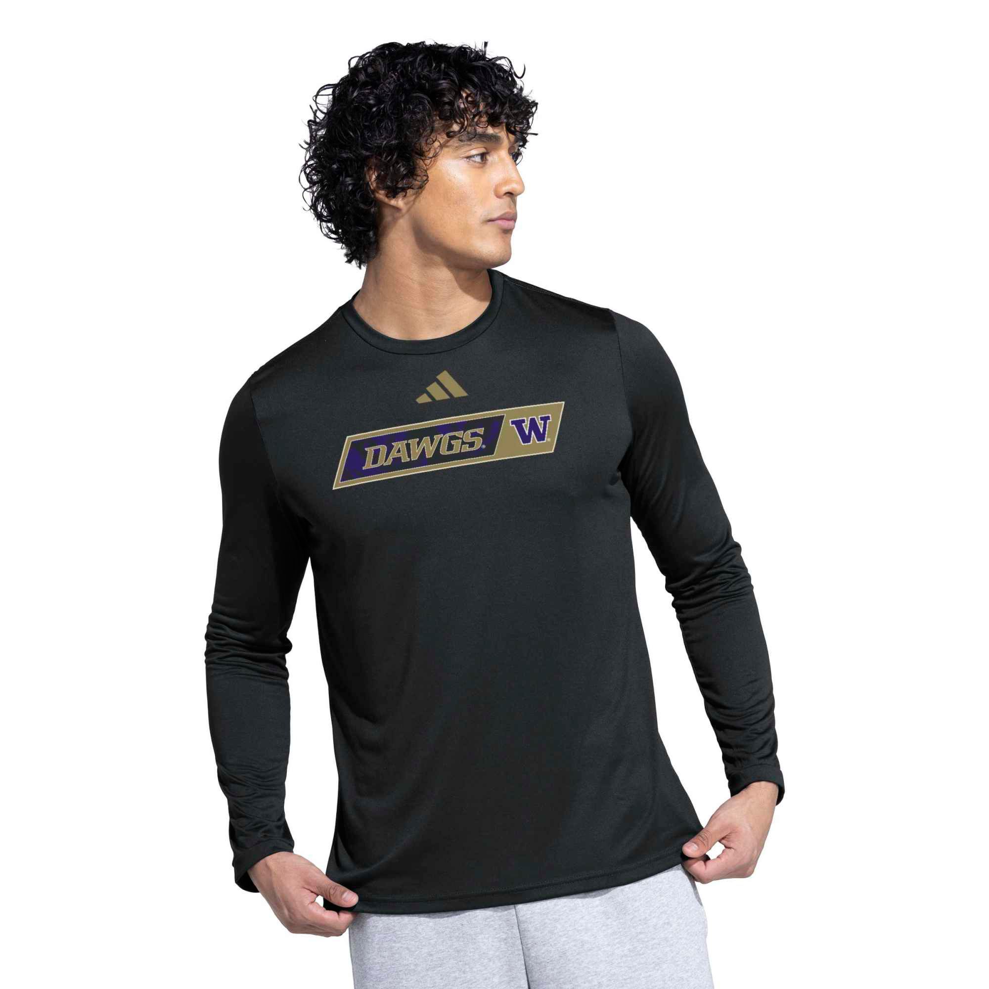 adidas Adult Washington Huskies Unleash the Dawgs Long Sleeve Shirt