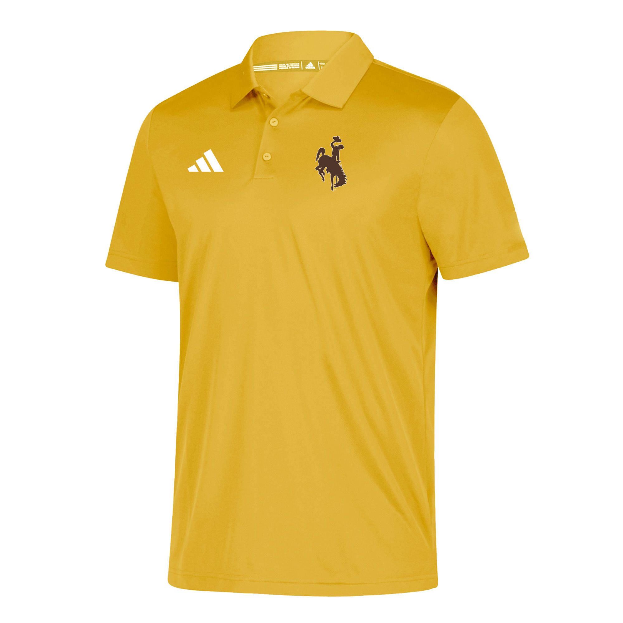 adidas Men's Wyoming Cowboys Gold Grind Polo
