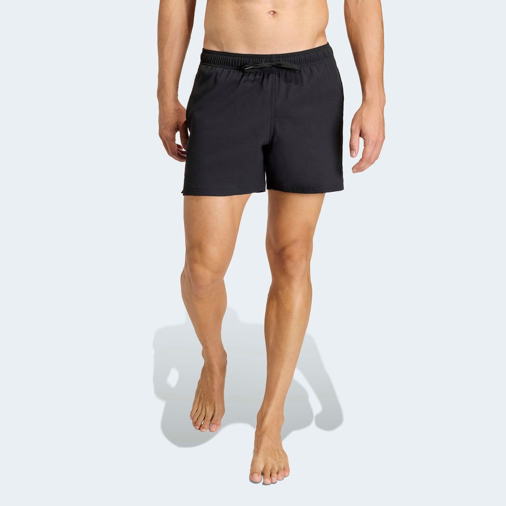 adidas Men's Iconisea Stretchy Seersucker 5" Swim Trunks