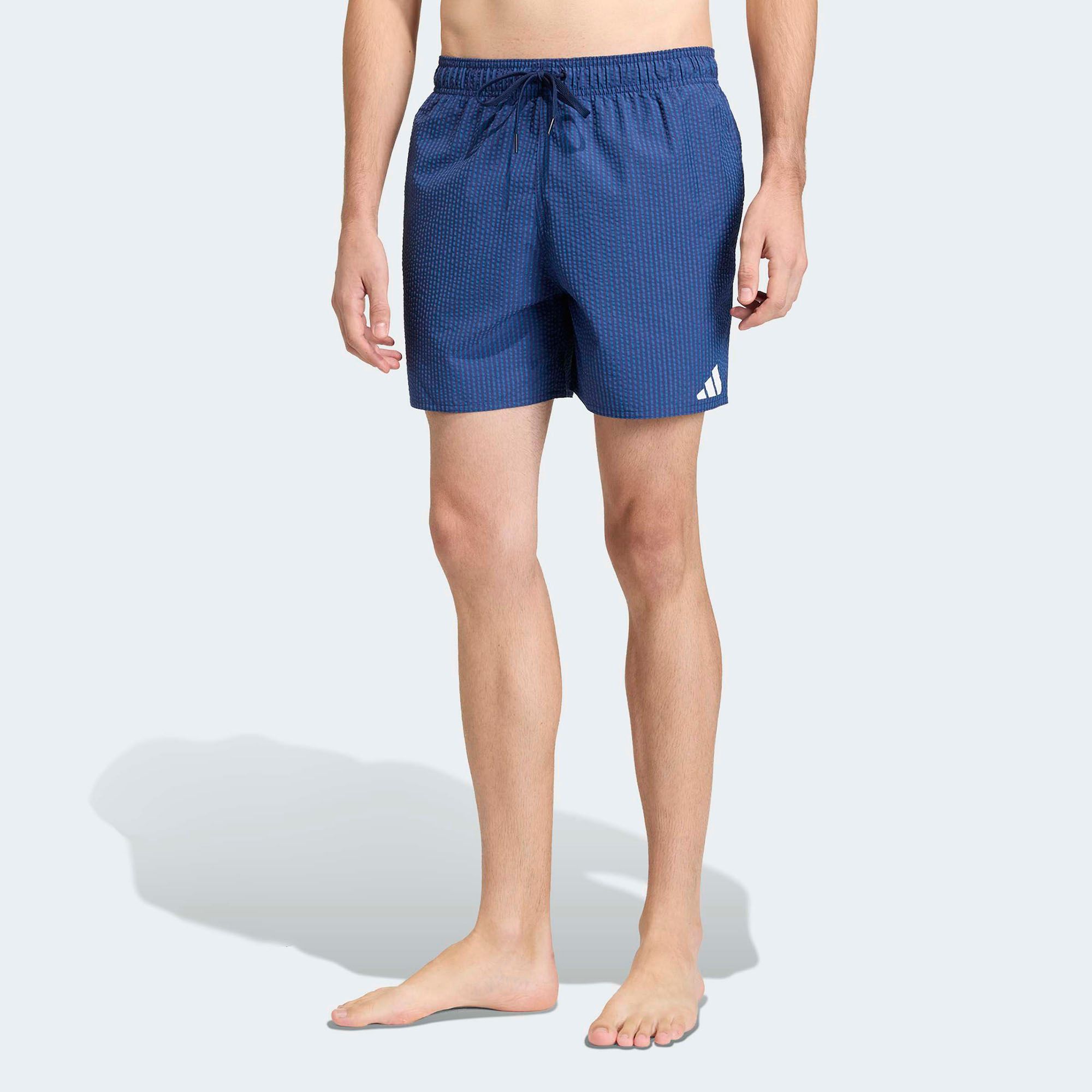 adidas Men's Seersucker Stripy Swim 5" Swim Trunks