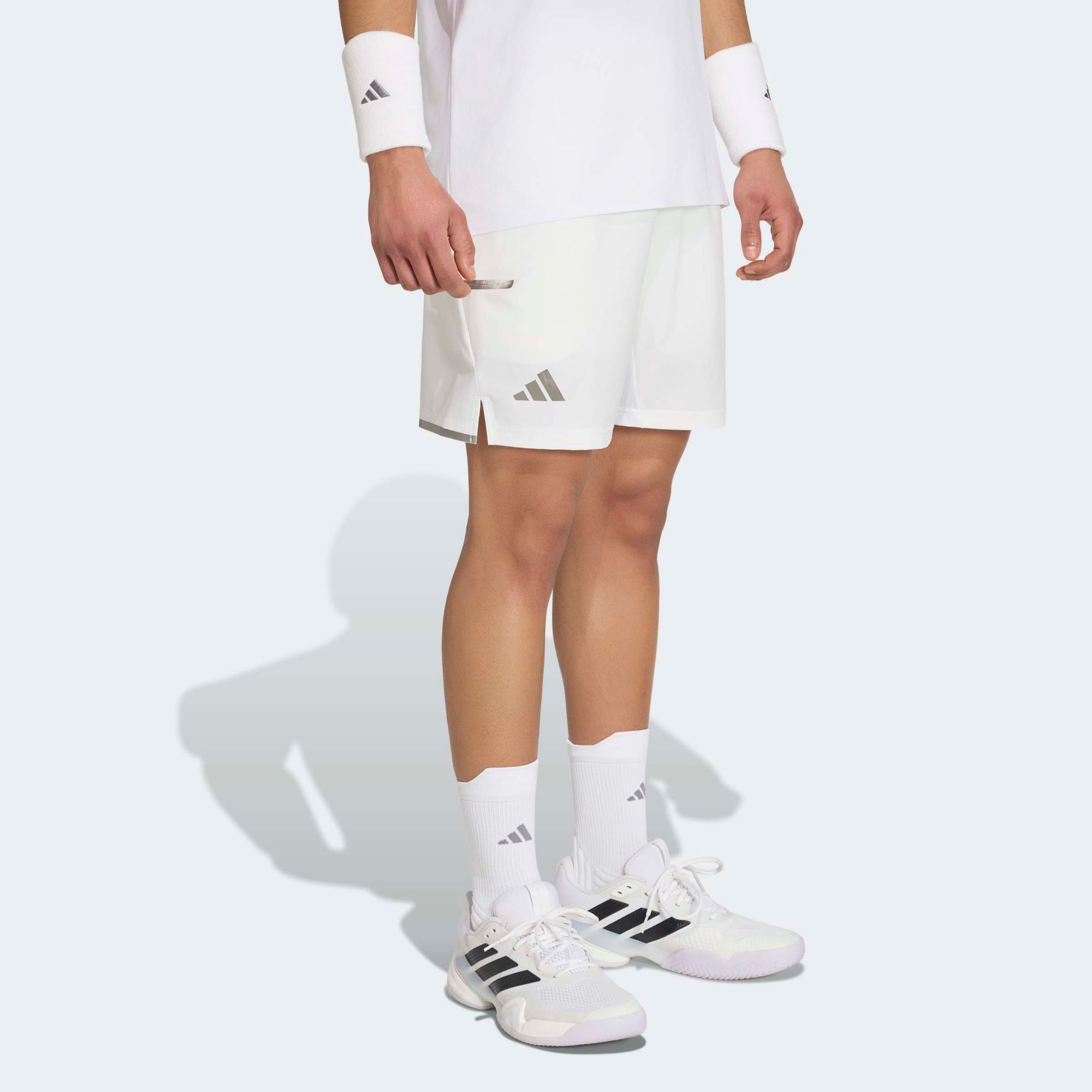 adidas Men's 7” Tennis Climacool Pro Short and Inner Short Set White thumbnail