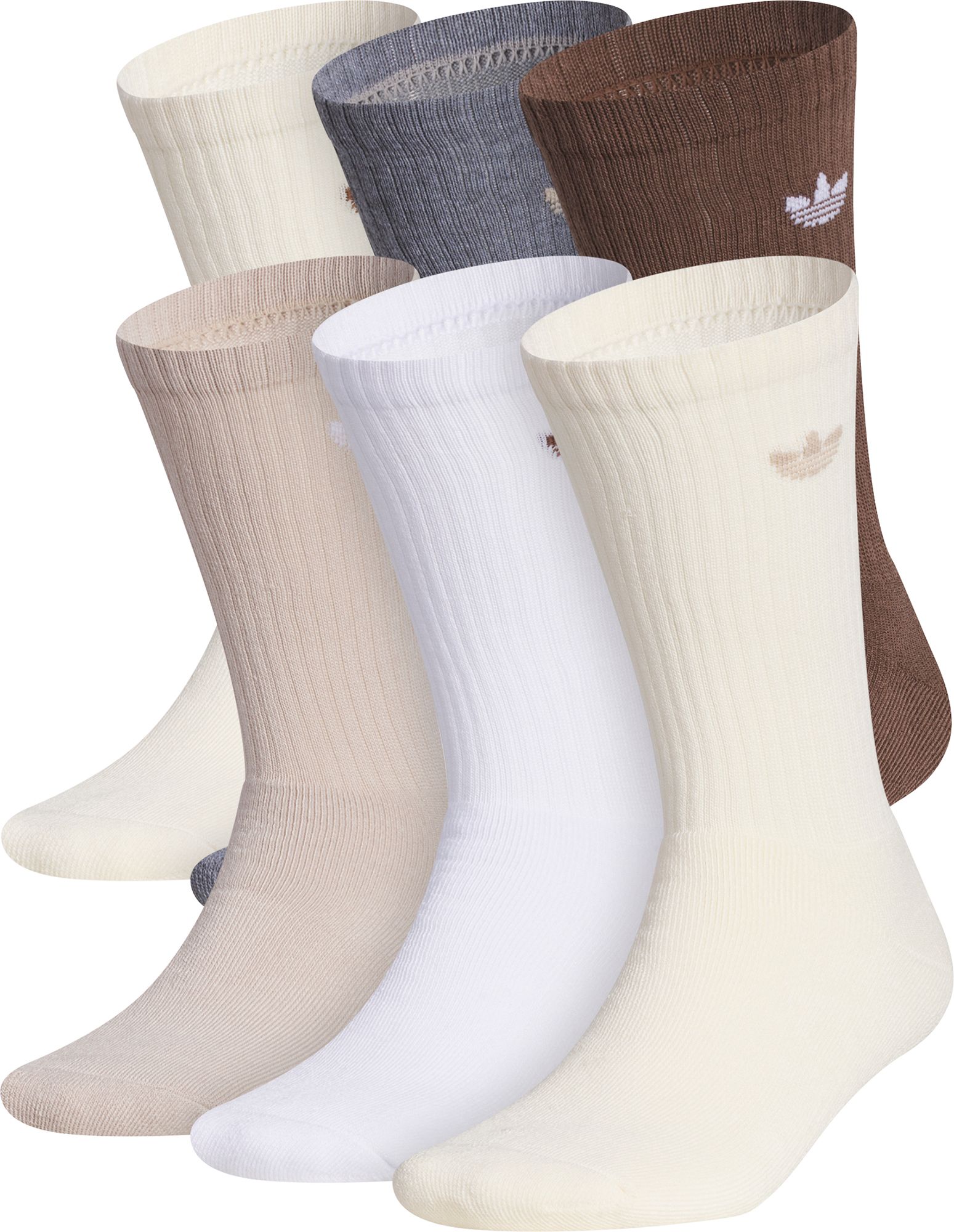 adidas Originals Unisex Trefoil 2.0 Crew Socks - 6 Pack