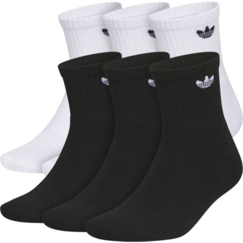 adidas Originals Unisex Trefoil 2.0 Quarter Socks - 6 Pack