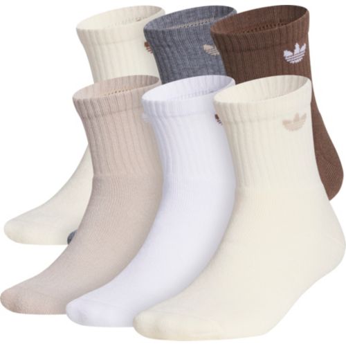 adidas Originals Unisex Trefoil 2.0 Quarter Socks - 6 Pack