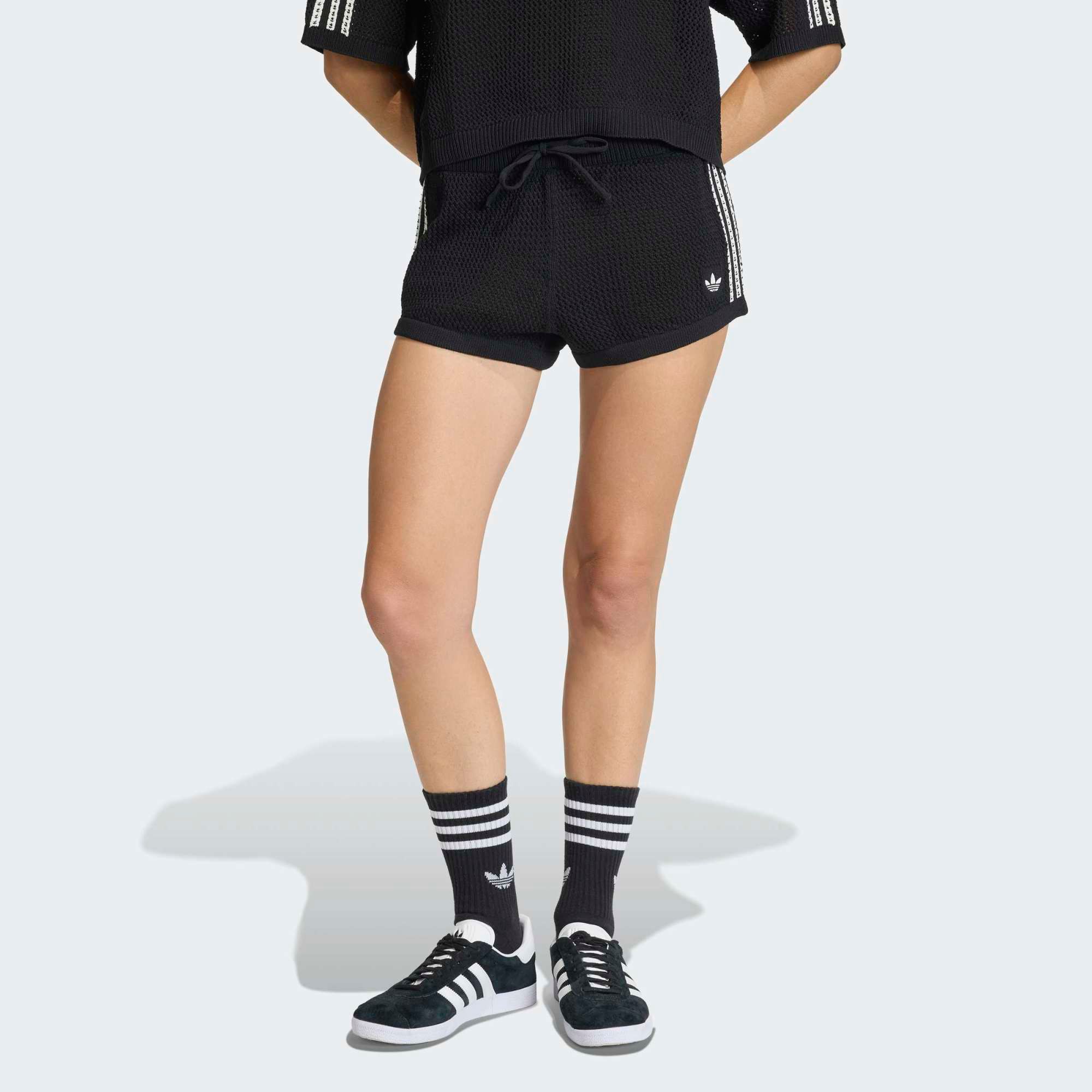 adidas Originals Women's Knitted Crochet Shorts