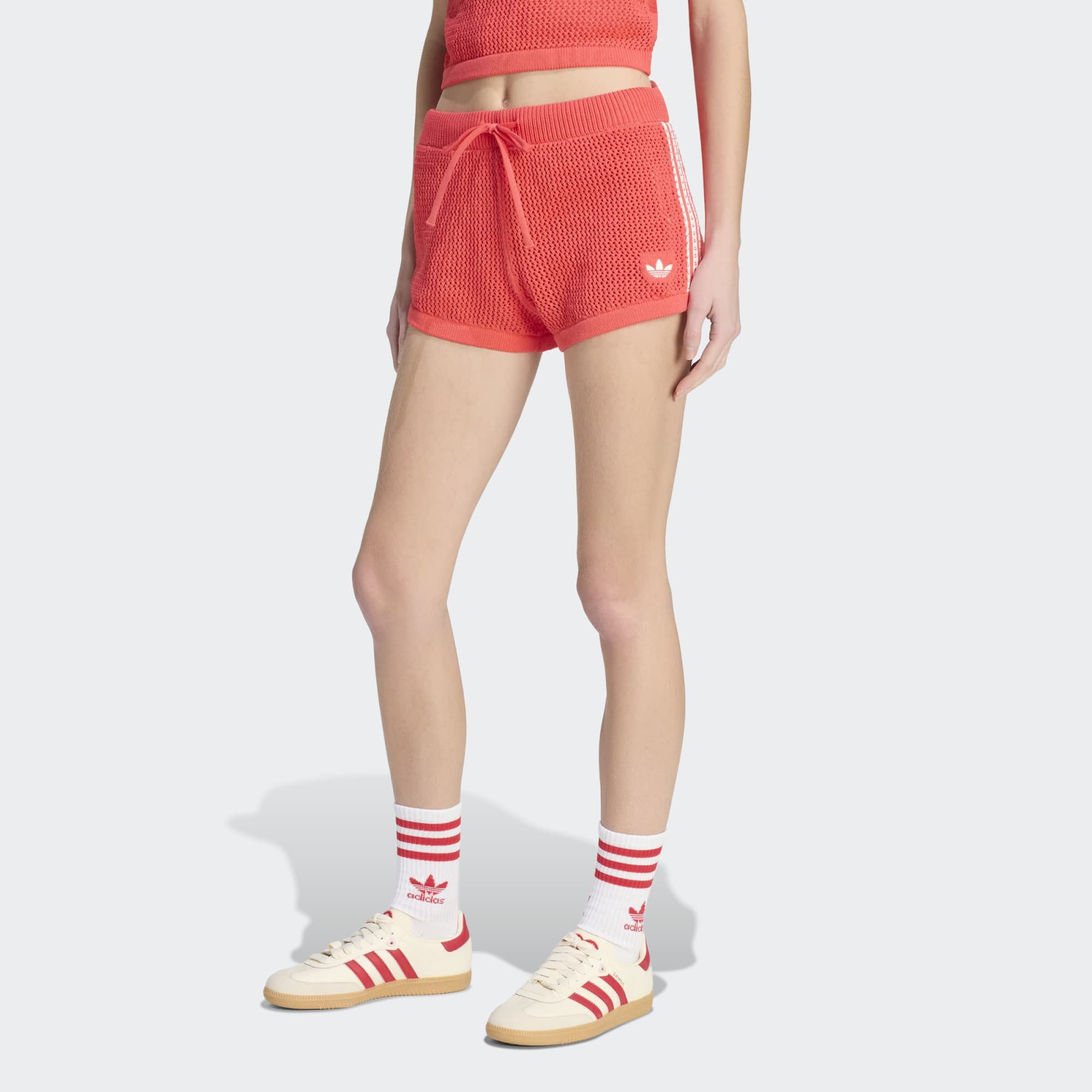 adidas Originals Women's Knitted Crochet Shorts