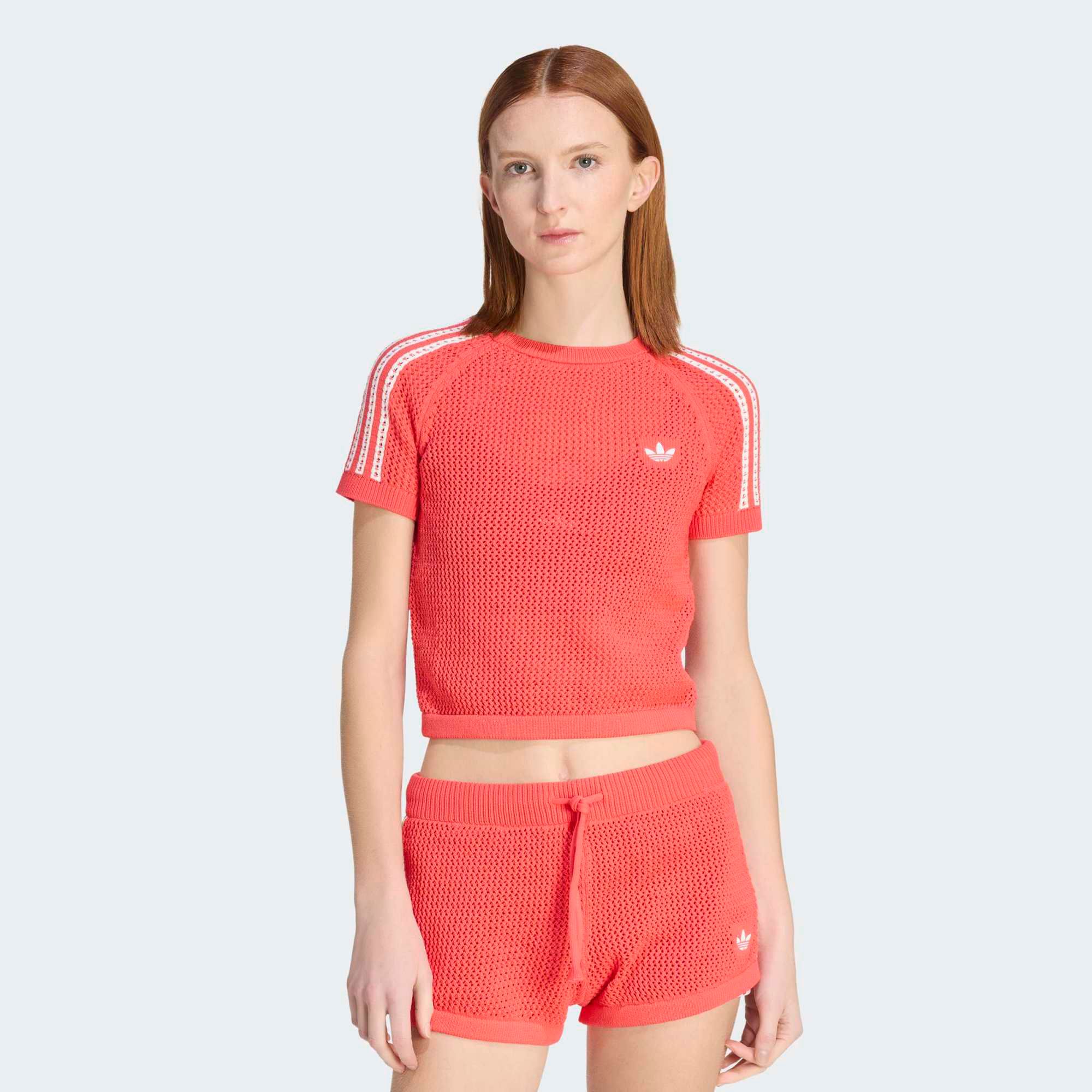 adidas Originals Women's Knitted Crochet Cali Tee