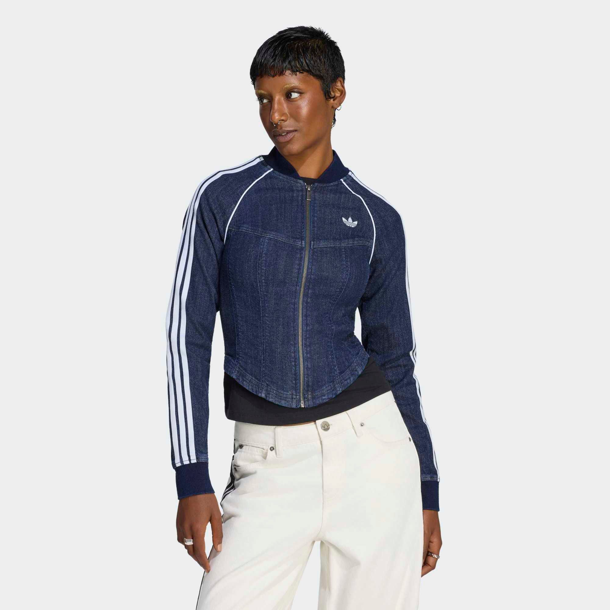 adidas Originals Women's Superstar Denim Corset Track Top
