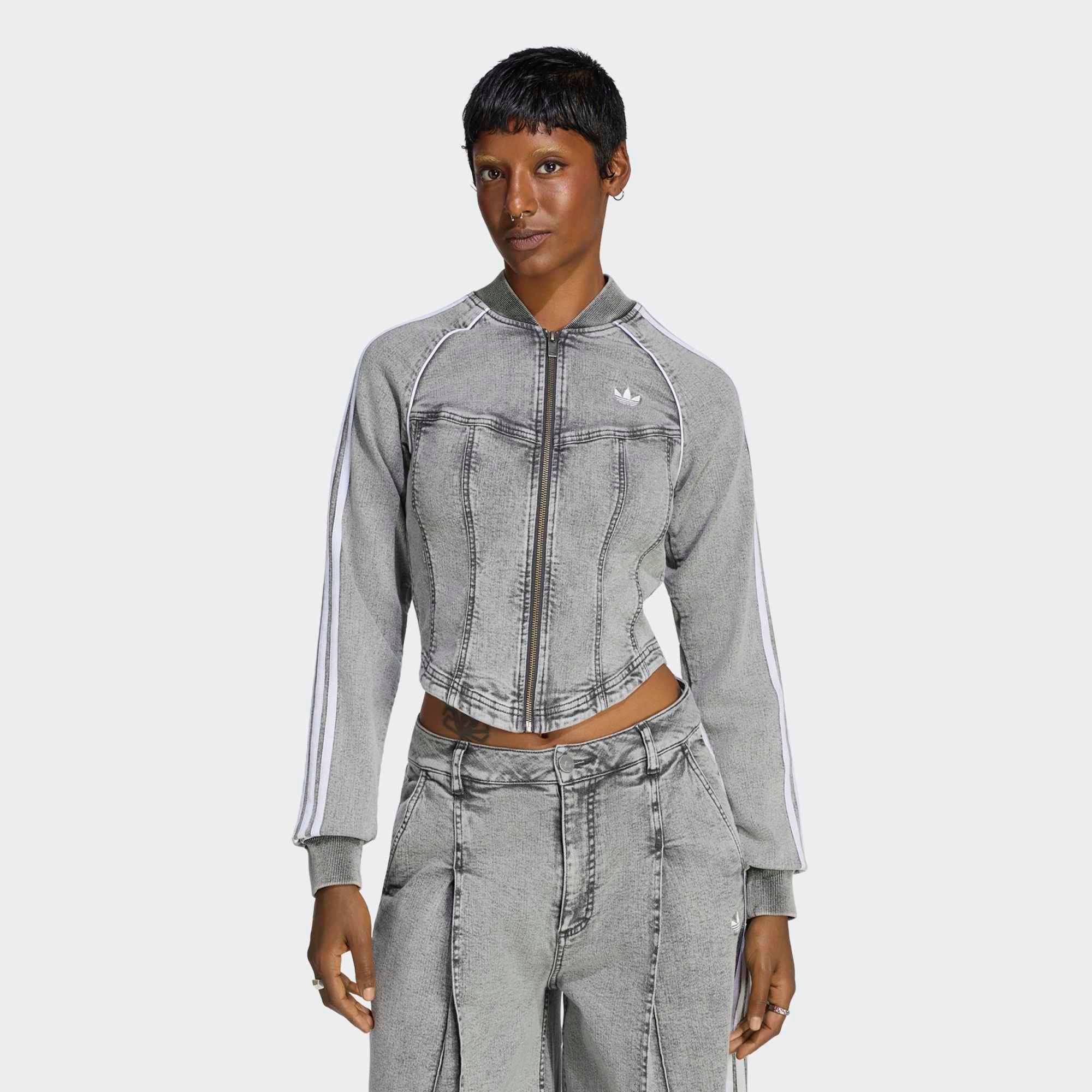 adidas Originals Women's Superstar Denim Corset Track Top