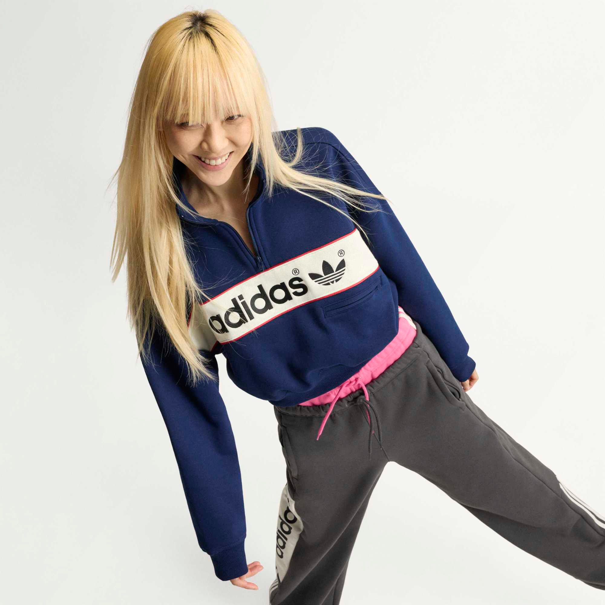adidas Originals Women's adiSignature NY Quarter Zip Sweatshirt