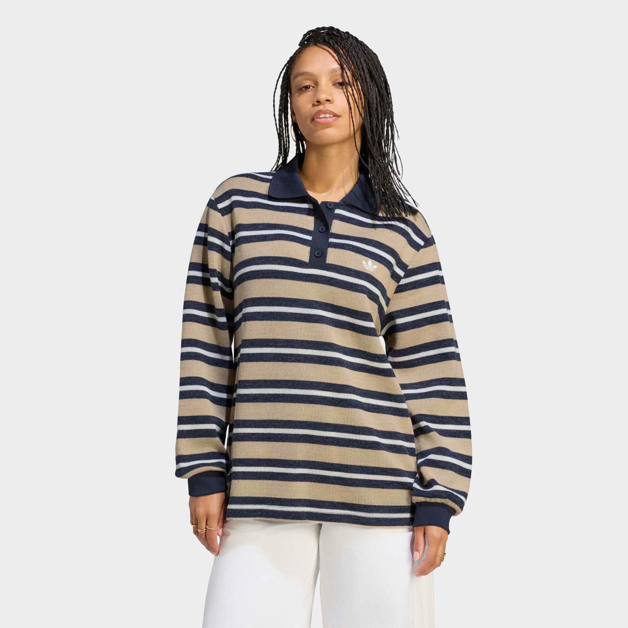 adidas Originals Women's Stripe Knitted Polo