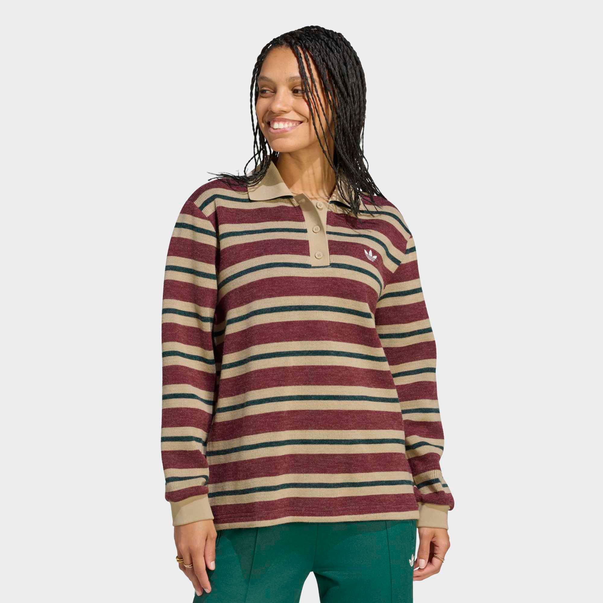 adidas Originals Women's Stripe Knitted Polo