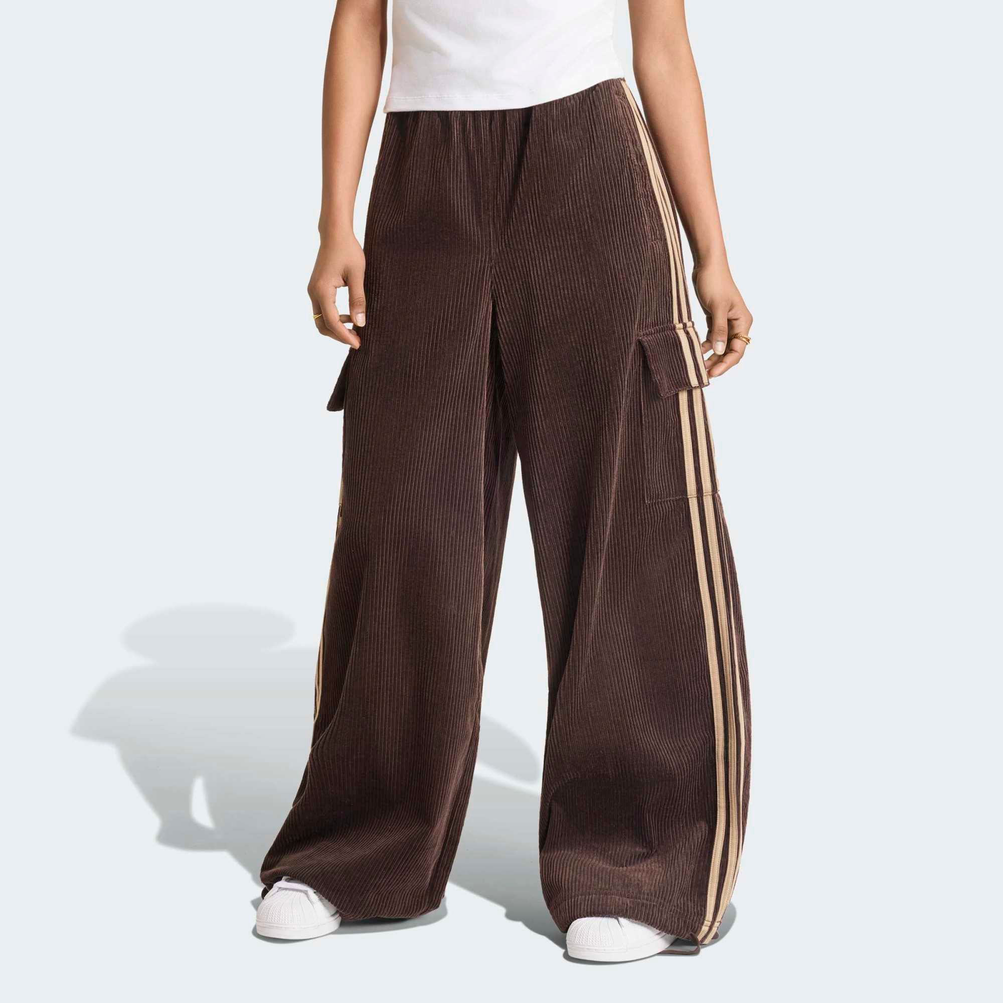 adidas Originals Women's Corduroy 3-Stripes Cargo Pants